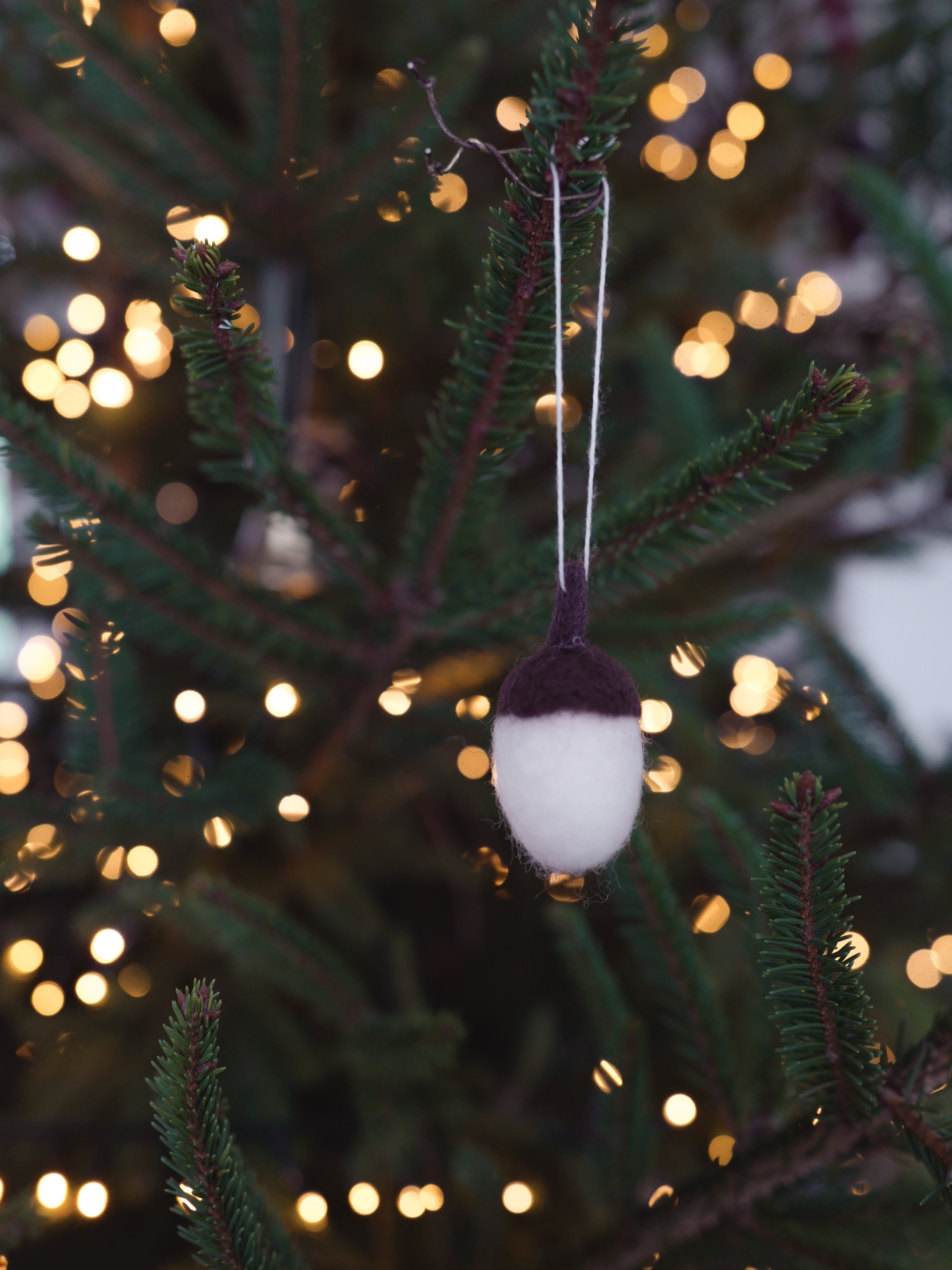 Anhänger-Set « Eicheln » aus Filz, 4er-Pack