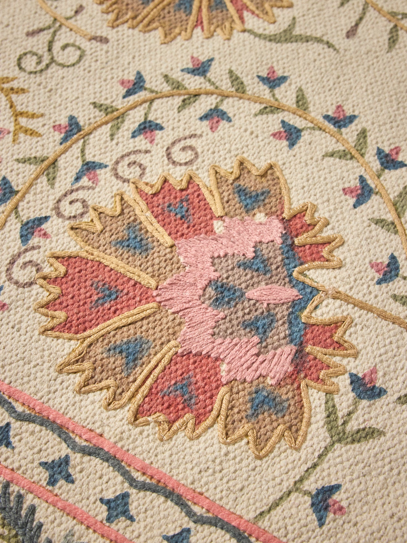 Flore-Teppich aus Baumwolle