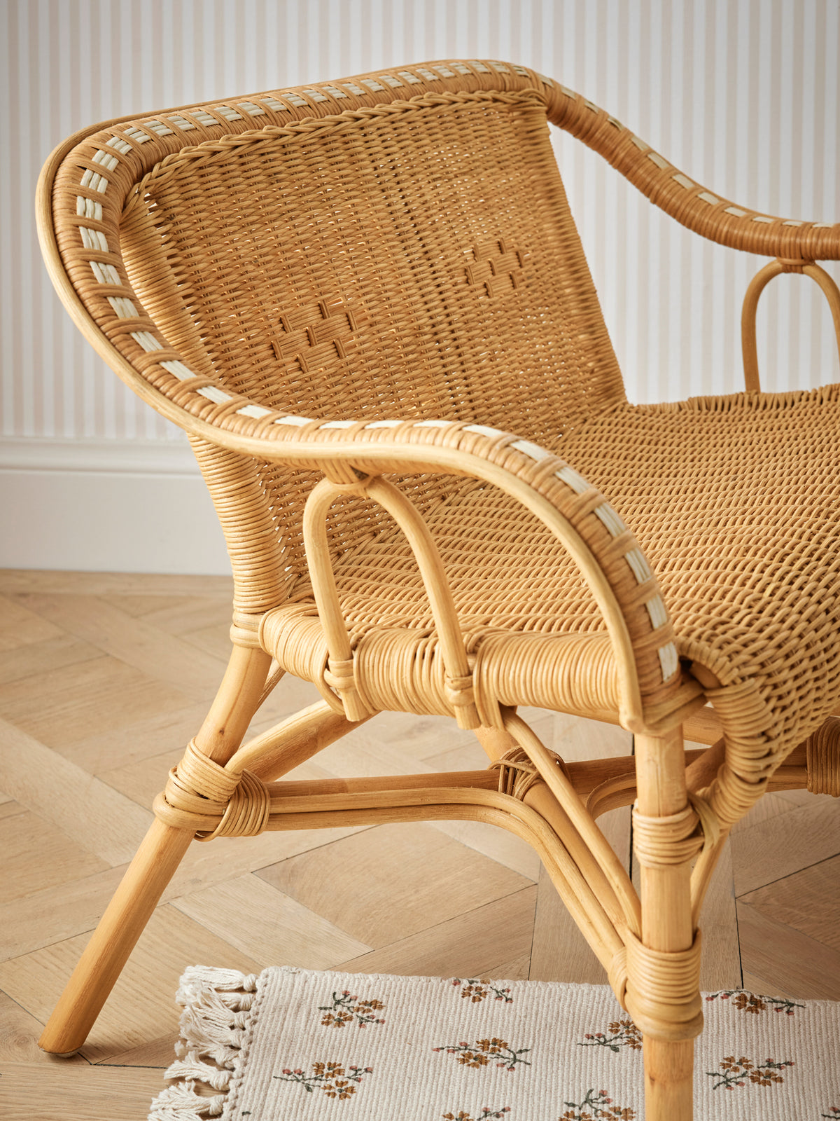 Kinder-Sitzbank aus Rattan « Marcel »