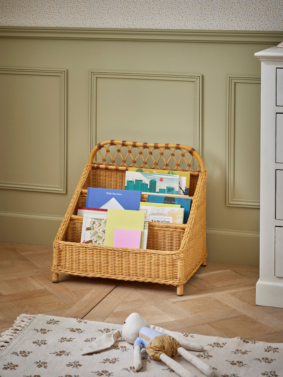 Bücherkasten aus Rattan « Marcel »