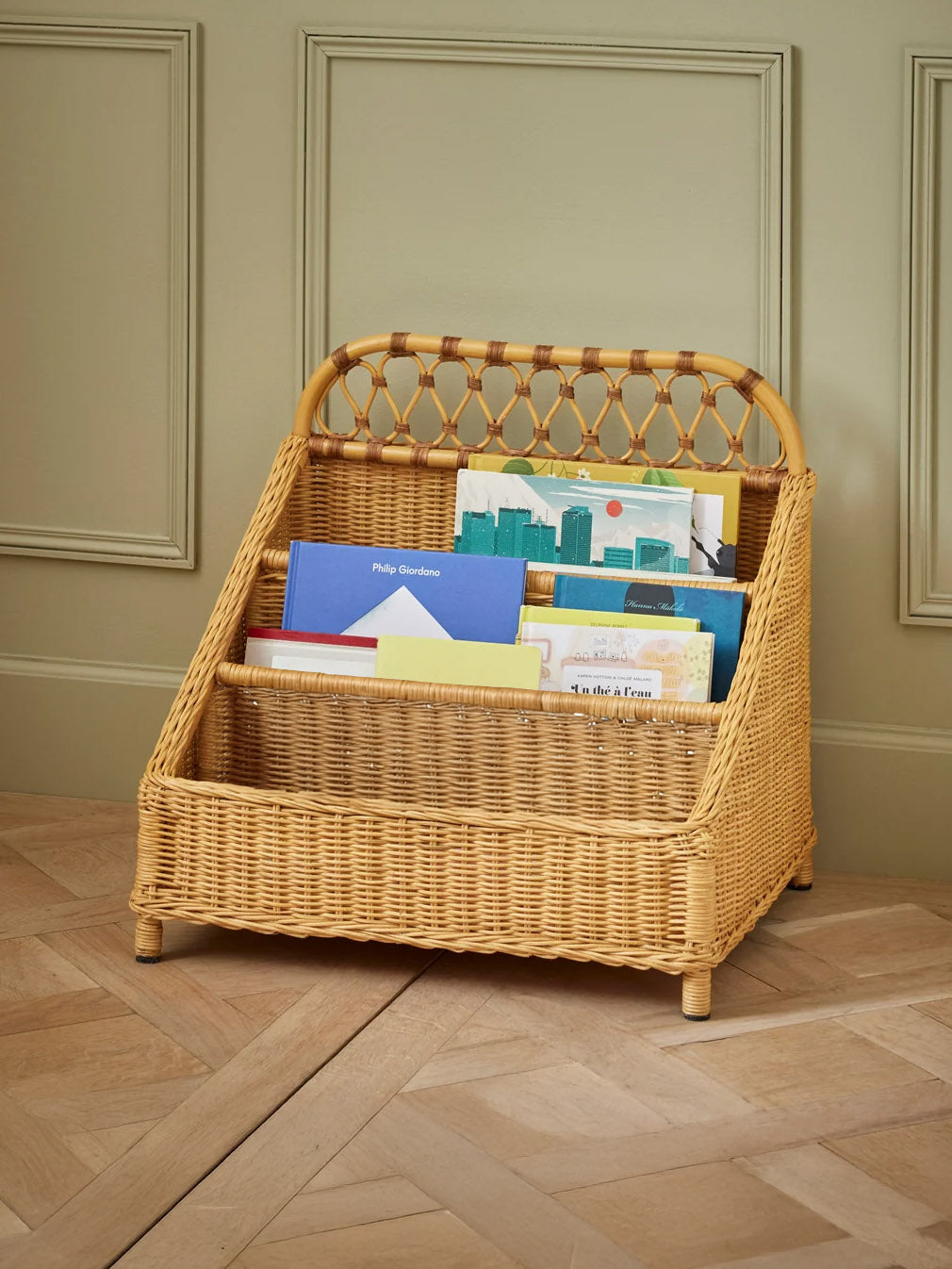 Bücherkasten aus Rattan « Marcel »