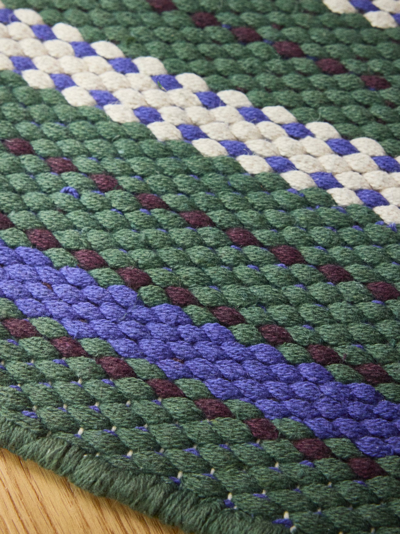 M-TAPIS Tapis adulte RAYURE BLEUE