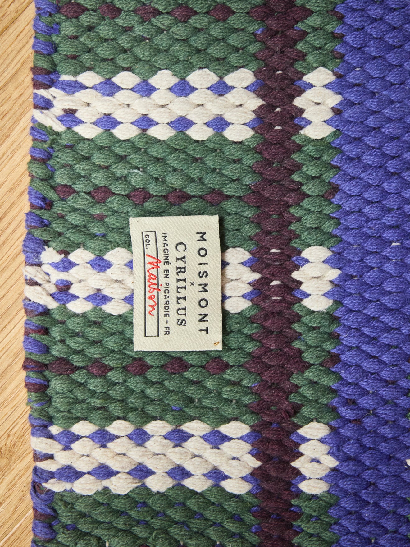 M-TAPIS Tapis adulte RAYURE BLEUE