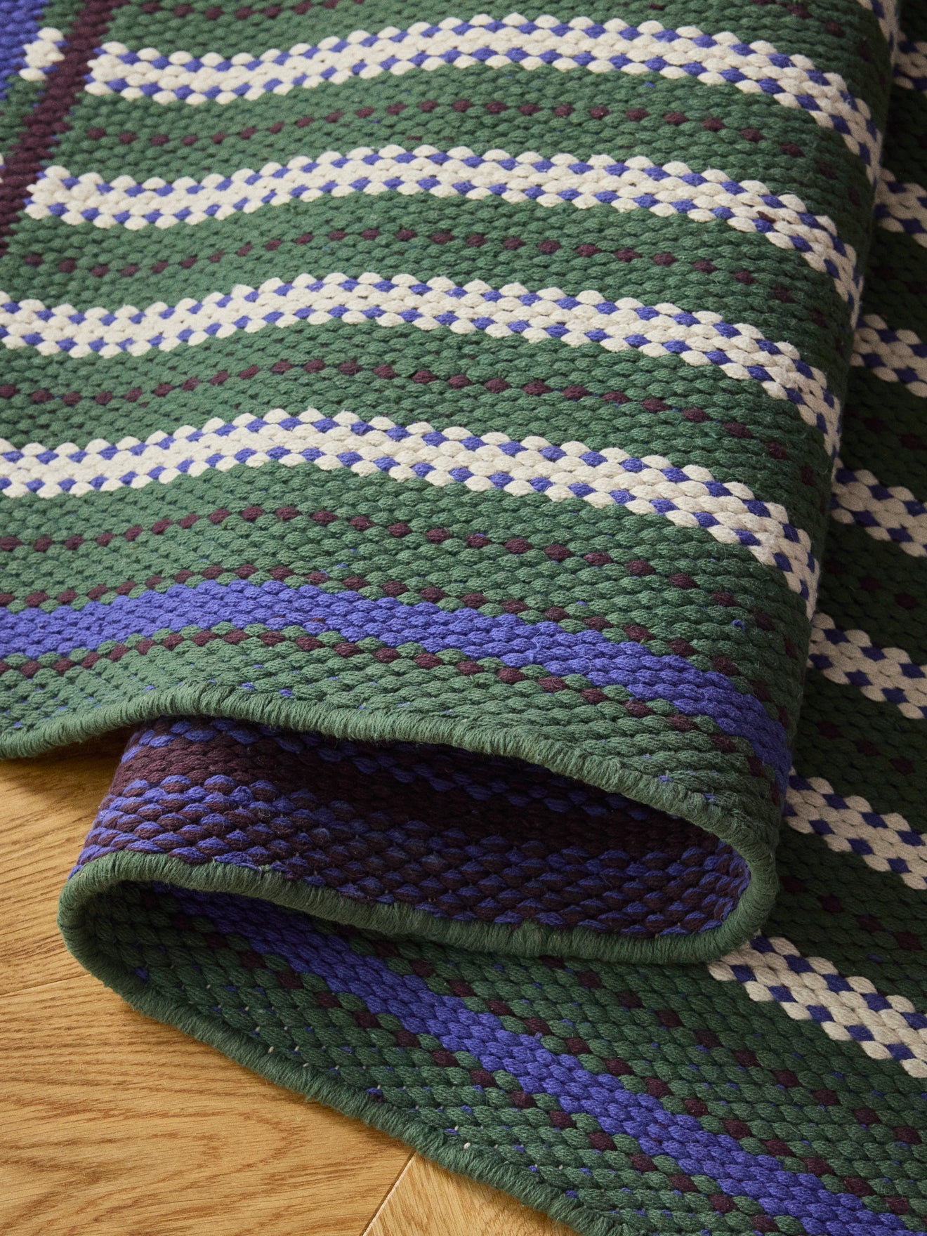 M-TAPIS Tapis adulte RAYURE BLEUE