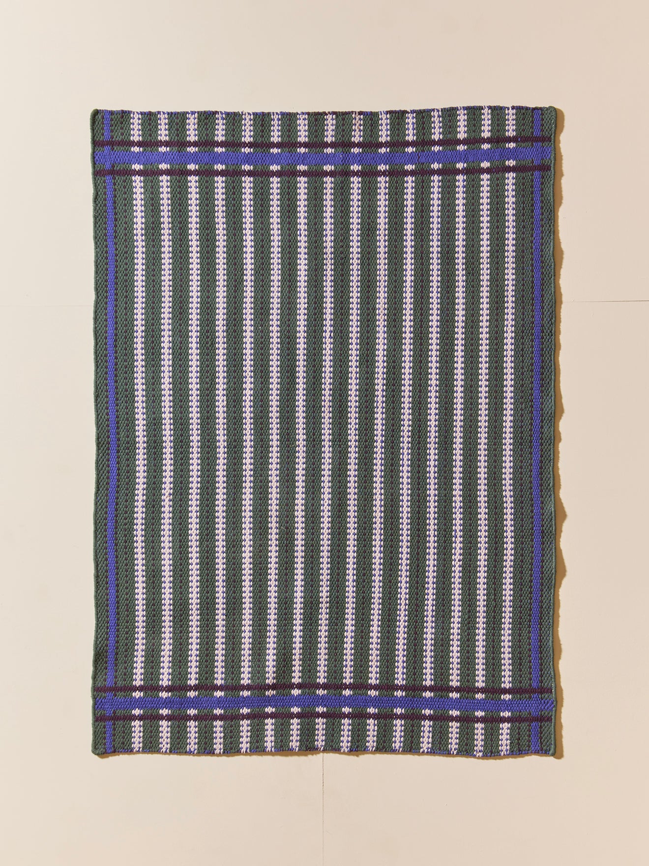 M-TAPIS Tapis adulte RAYURE BLEUE