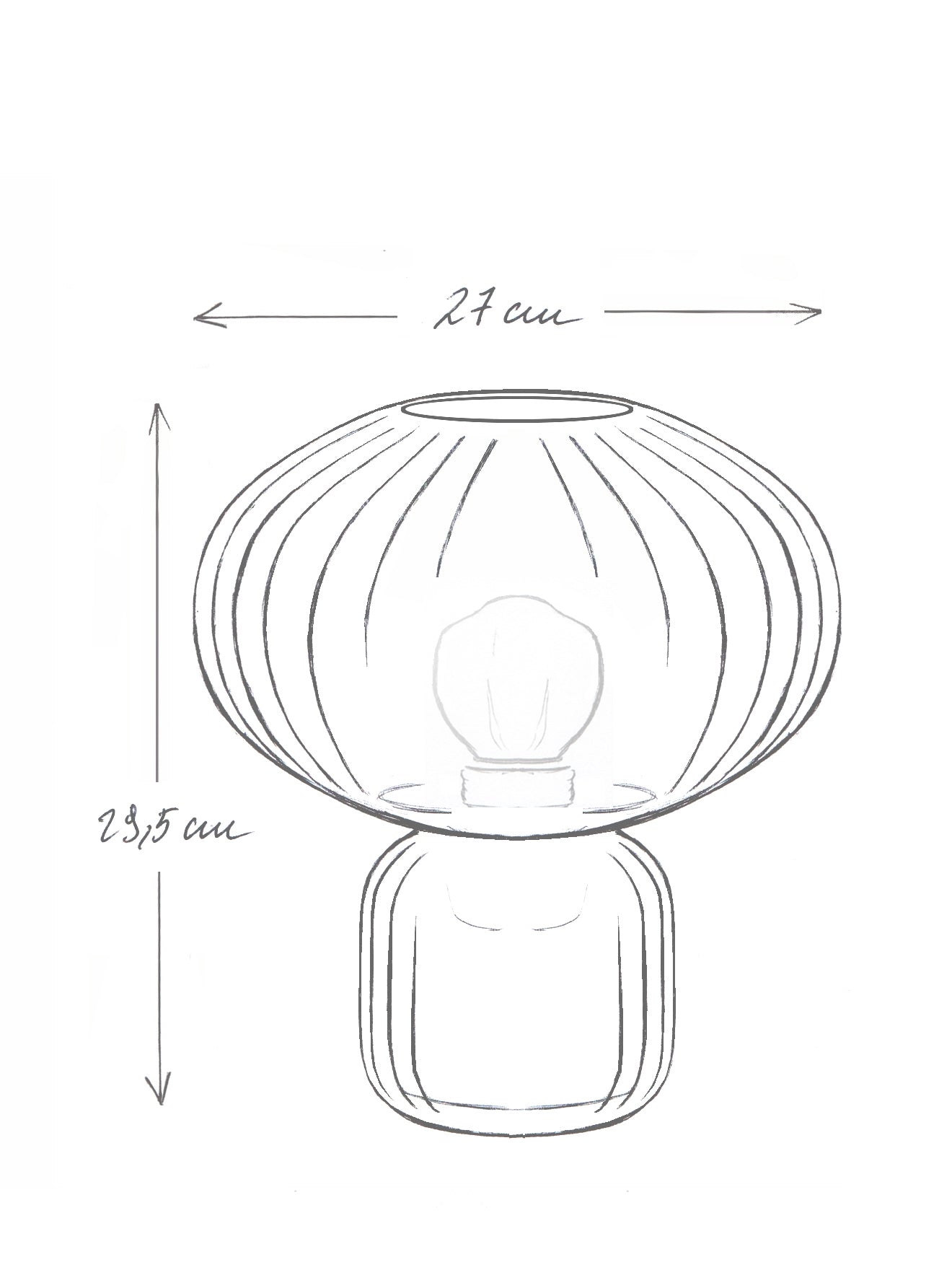 Lampe aus geschliffenem Glas « Martin »