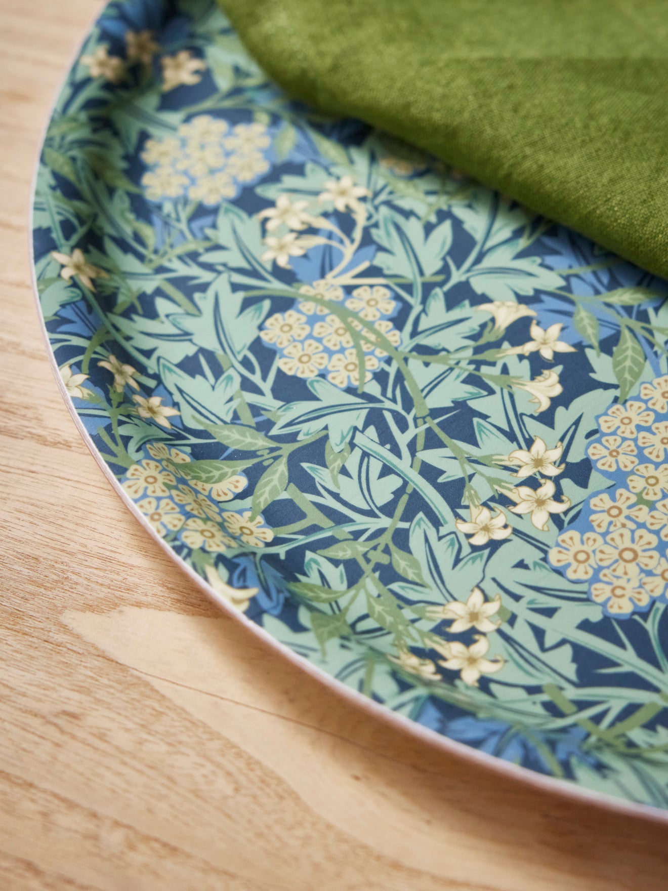 Rundes Holztablett « Mimose » - WILLIAM MORRIS-Kollektion