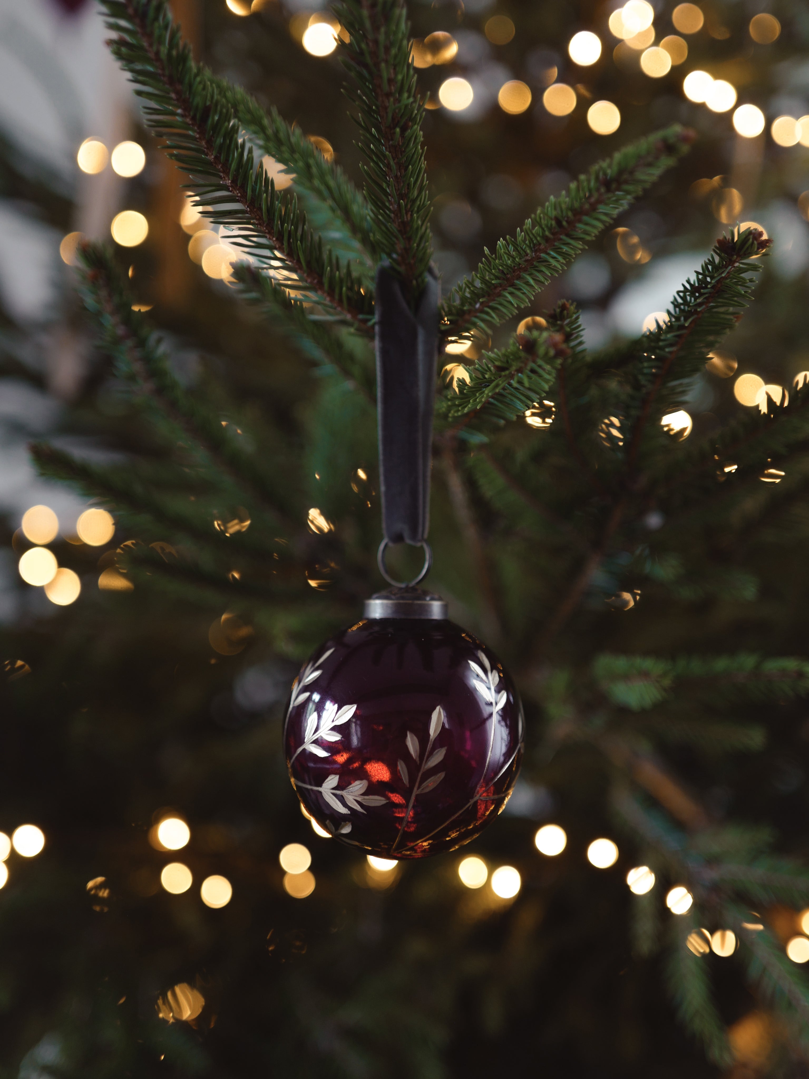 Weihnachtskugeln aus Glas, handbemalt, 3er-Set