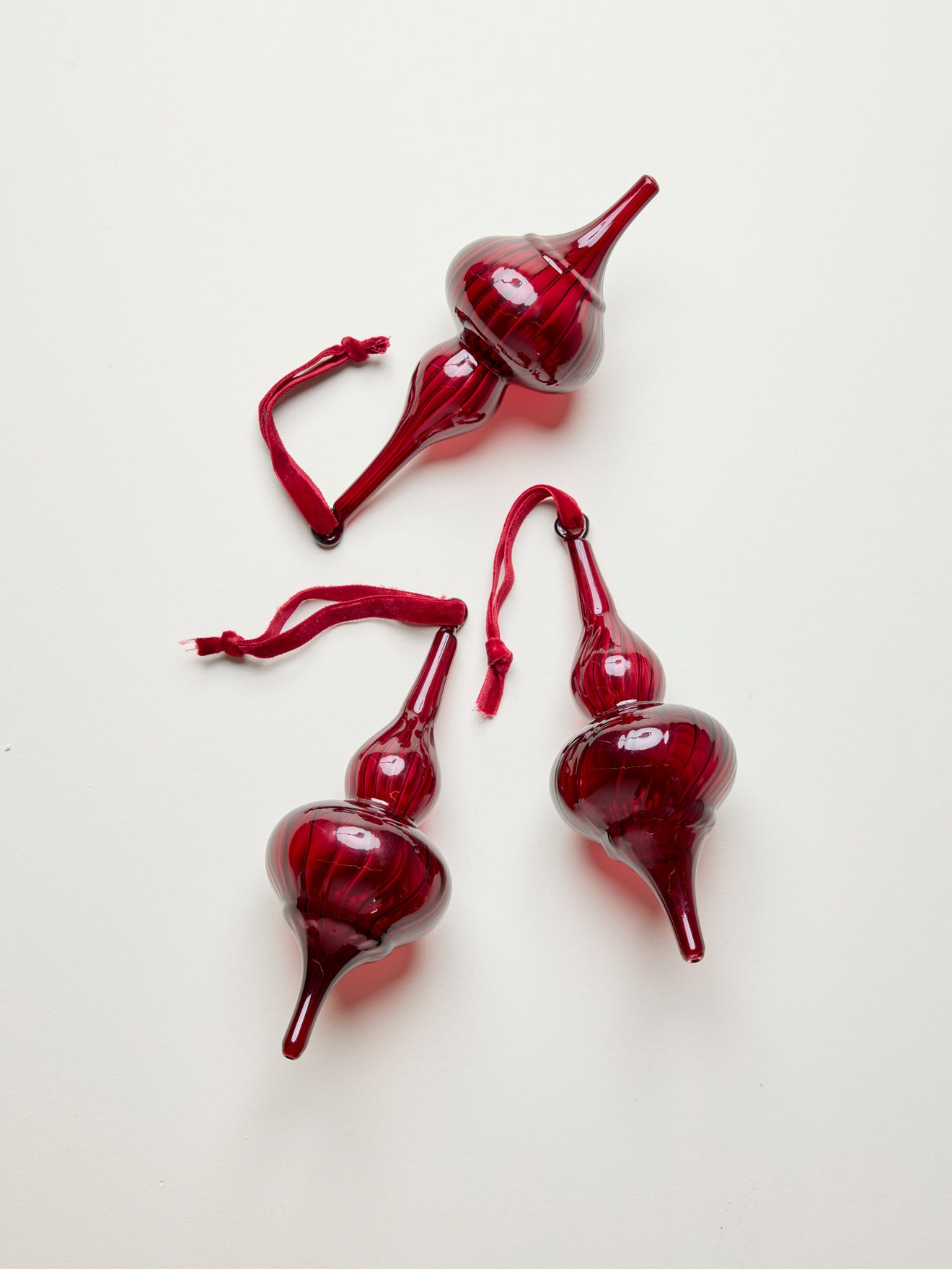 Baumschmuck « Tropfen » aus Glas, 3er-Set