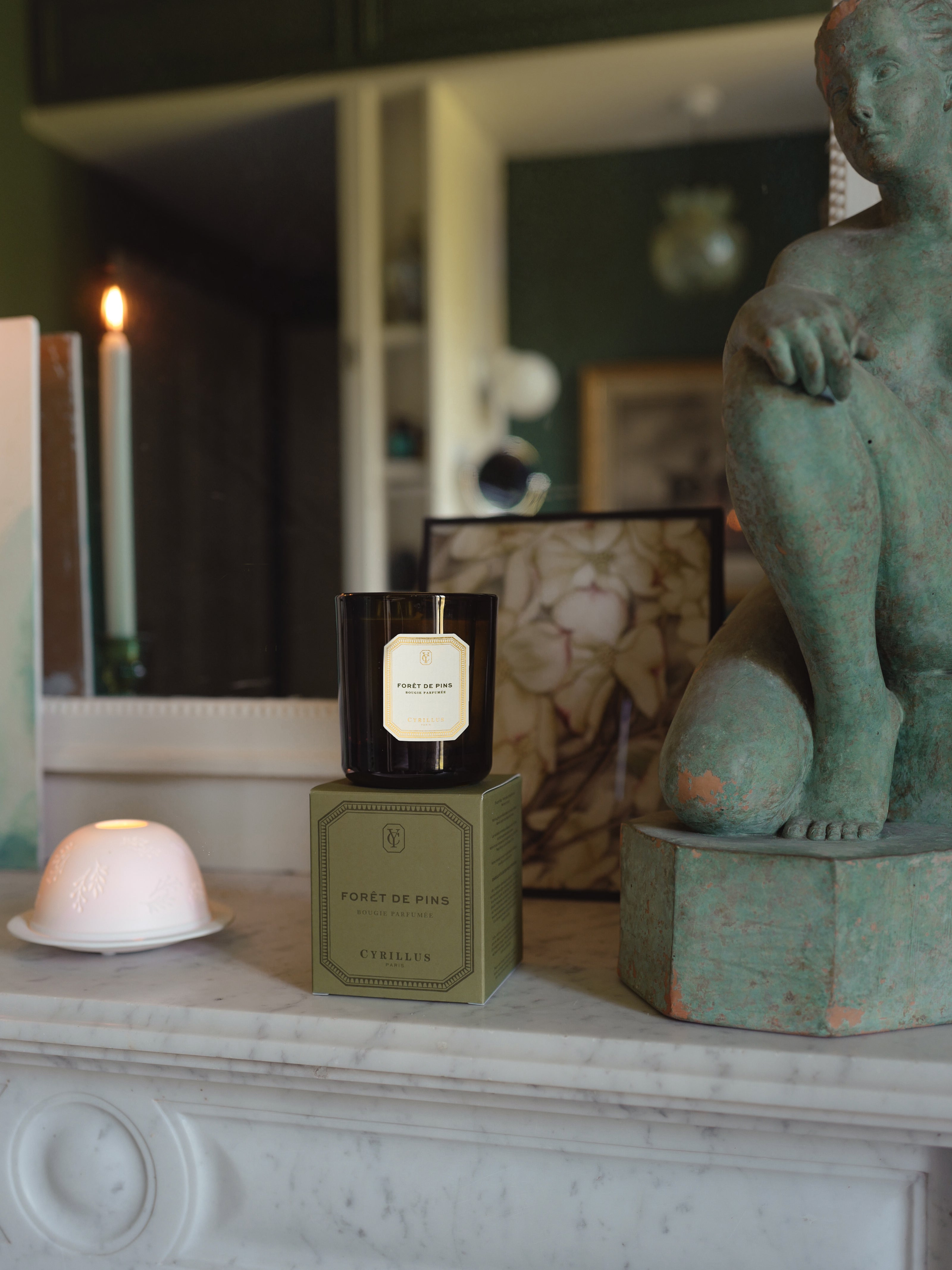 Weihnachtskerze - Kiefernwald