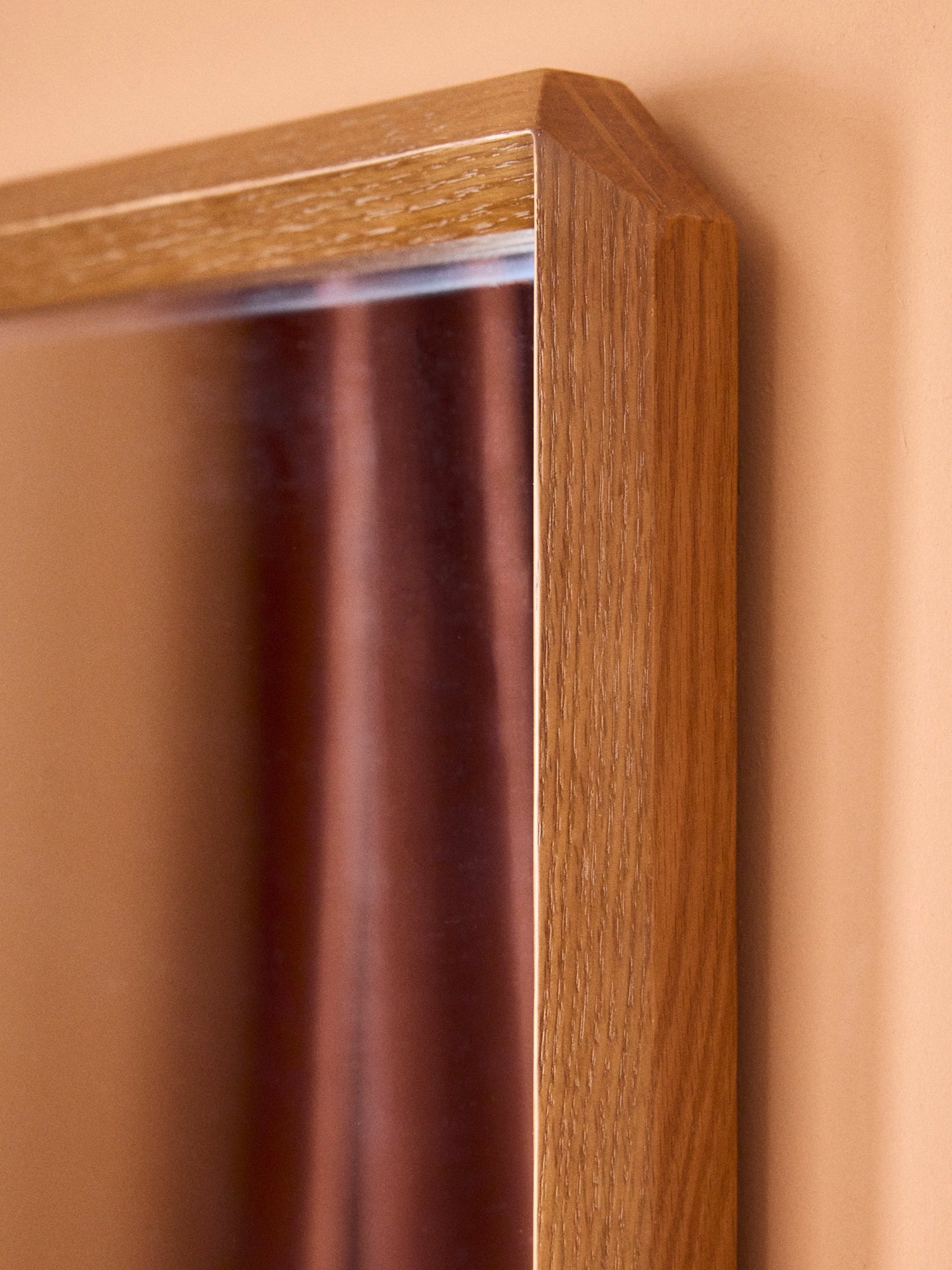 Spiegel aus Eiche mit Facettenschliff