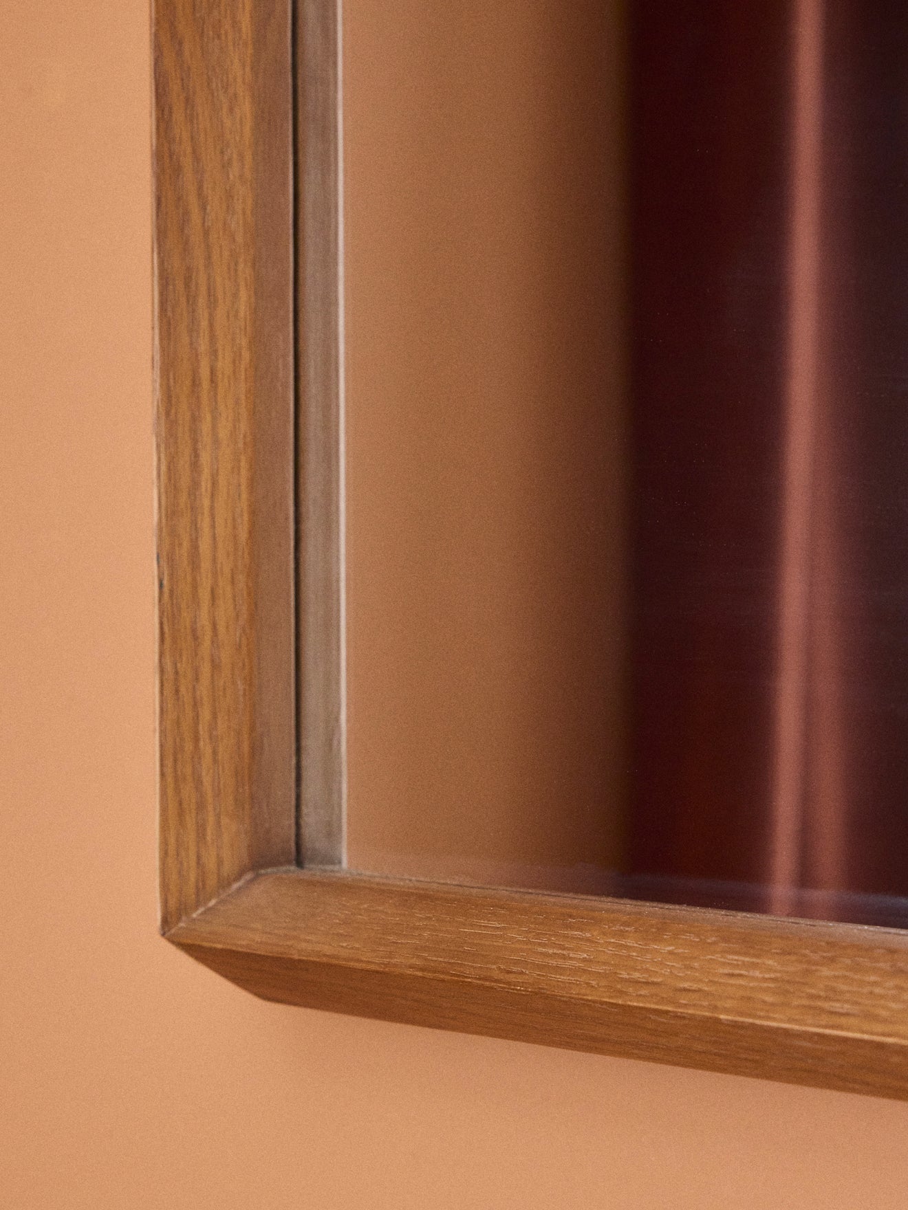 Spiegel aus Eiche mit Facettenschliff