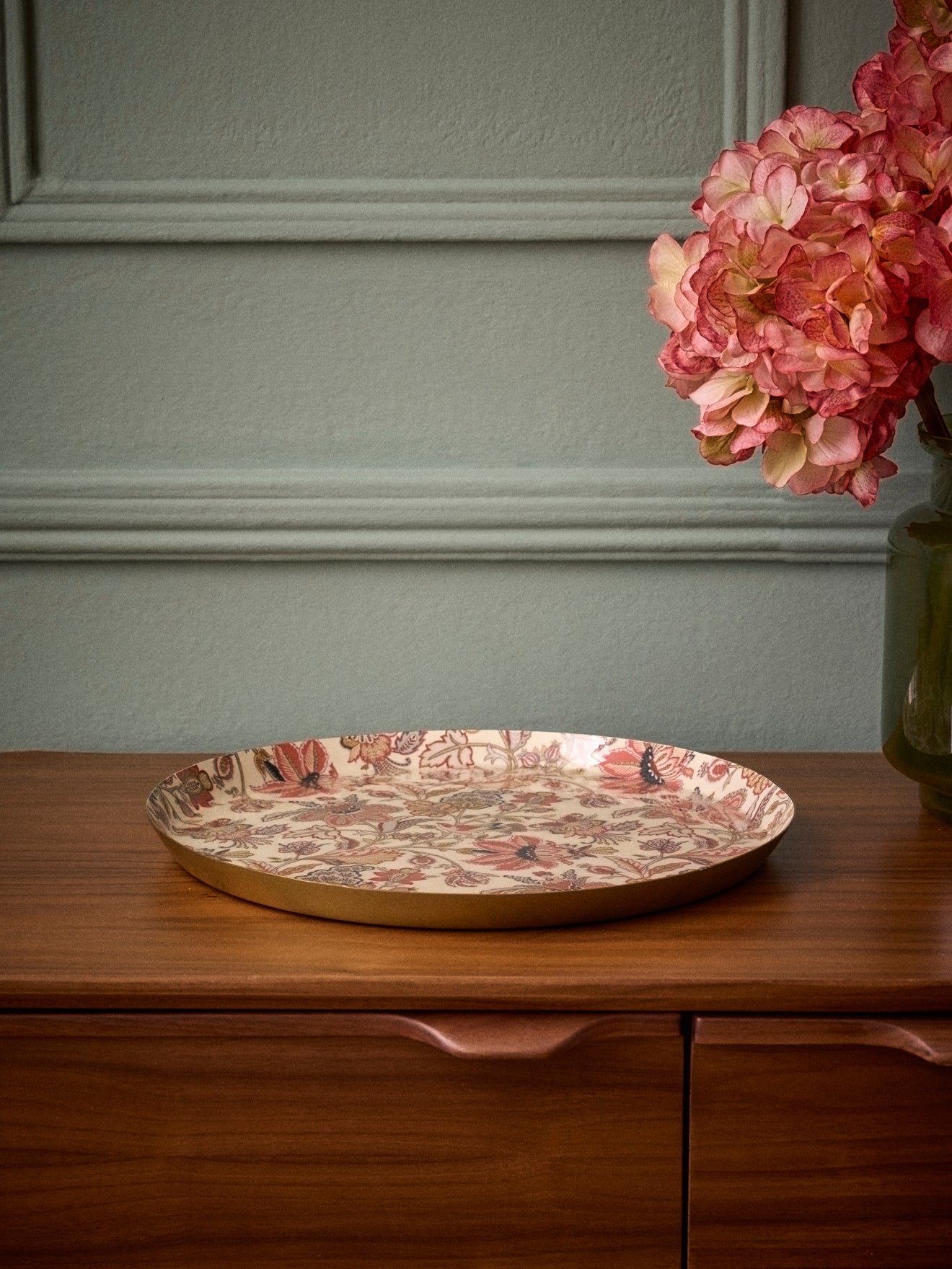 Rundes, emailliertes Tablett „Persia“