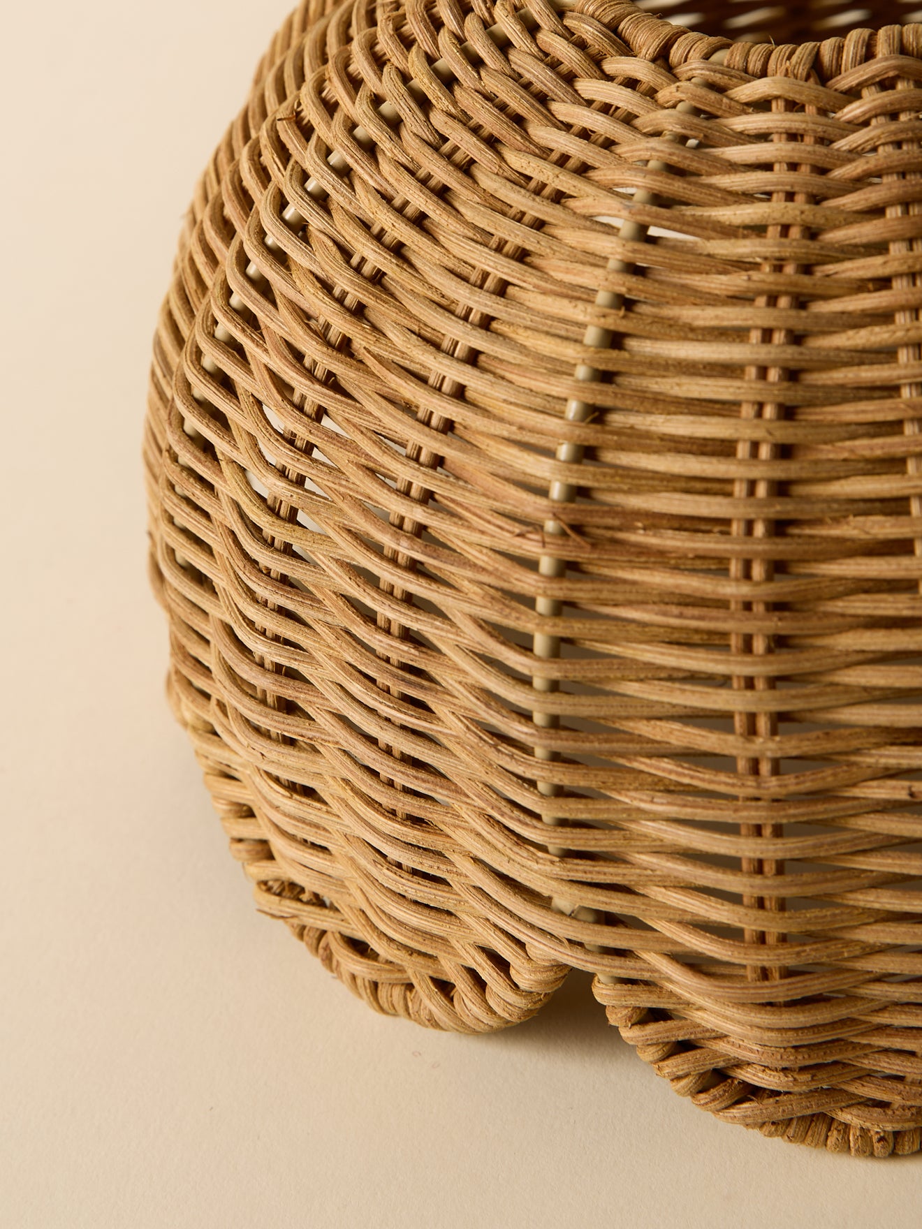 Hängelampe aus Rattan