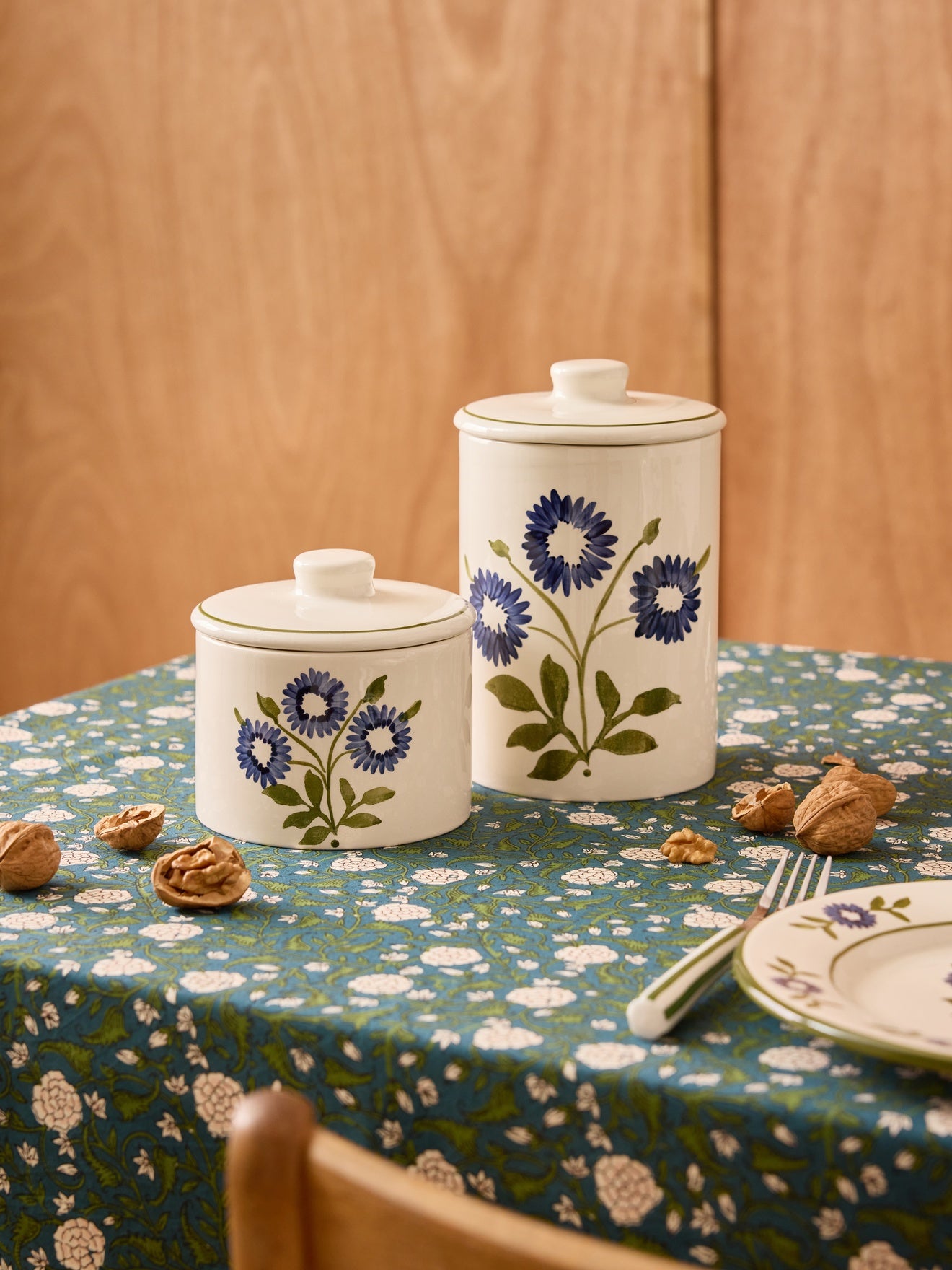 Ovaler Lamenschirm mit Blumenmuster - großes Modell Victoire