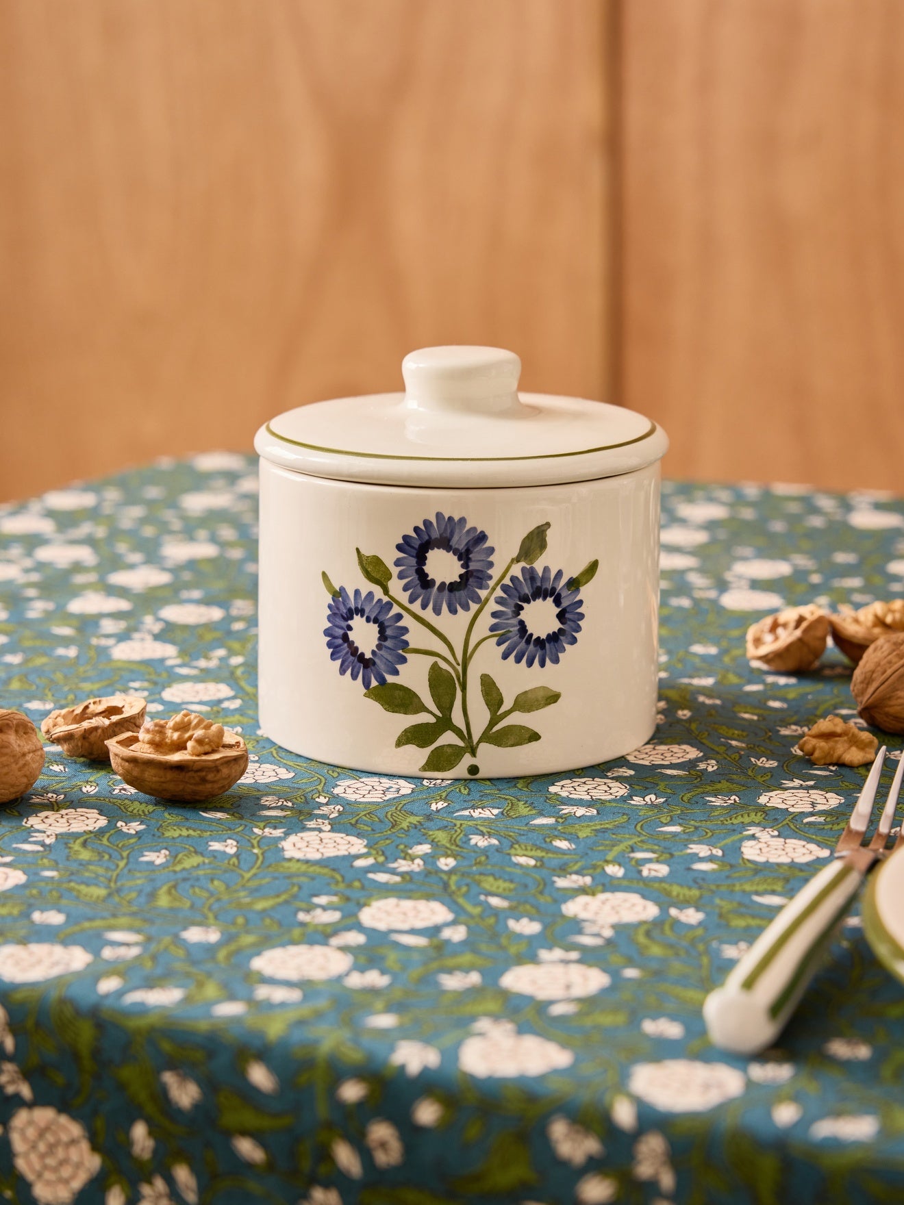 Ovaler Lamenschirm mit Blumenmuster - großes Modell Victoire