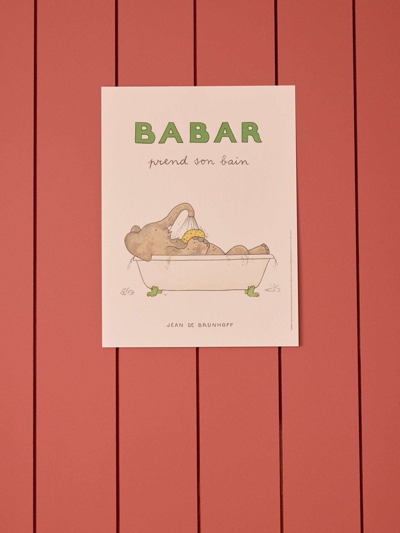 Poster „Babar in der Badewanne“ – Cyrillus X Oneart
