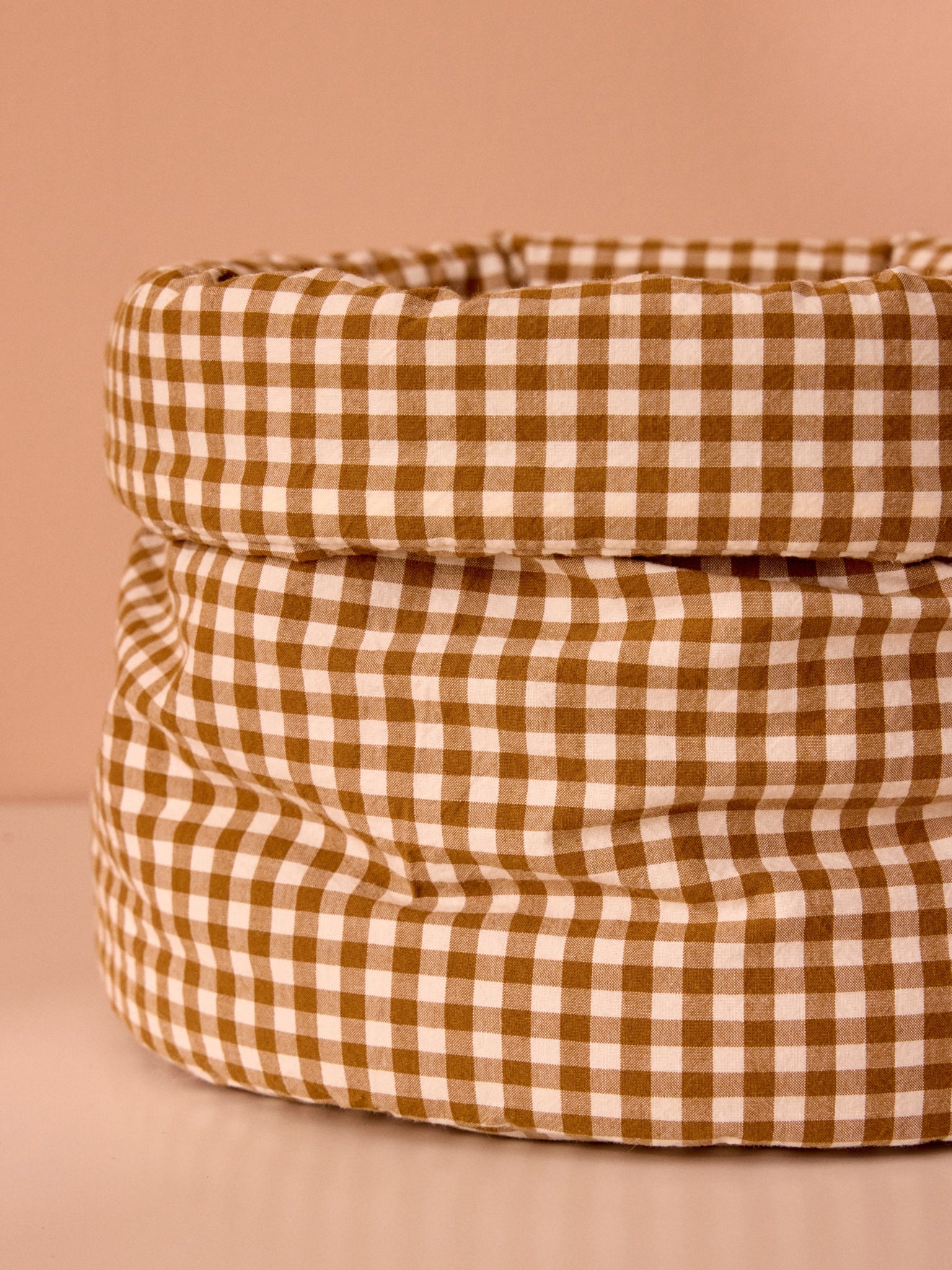 Gesteppter Aufbewahrungskorb mit Vichy-Karos