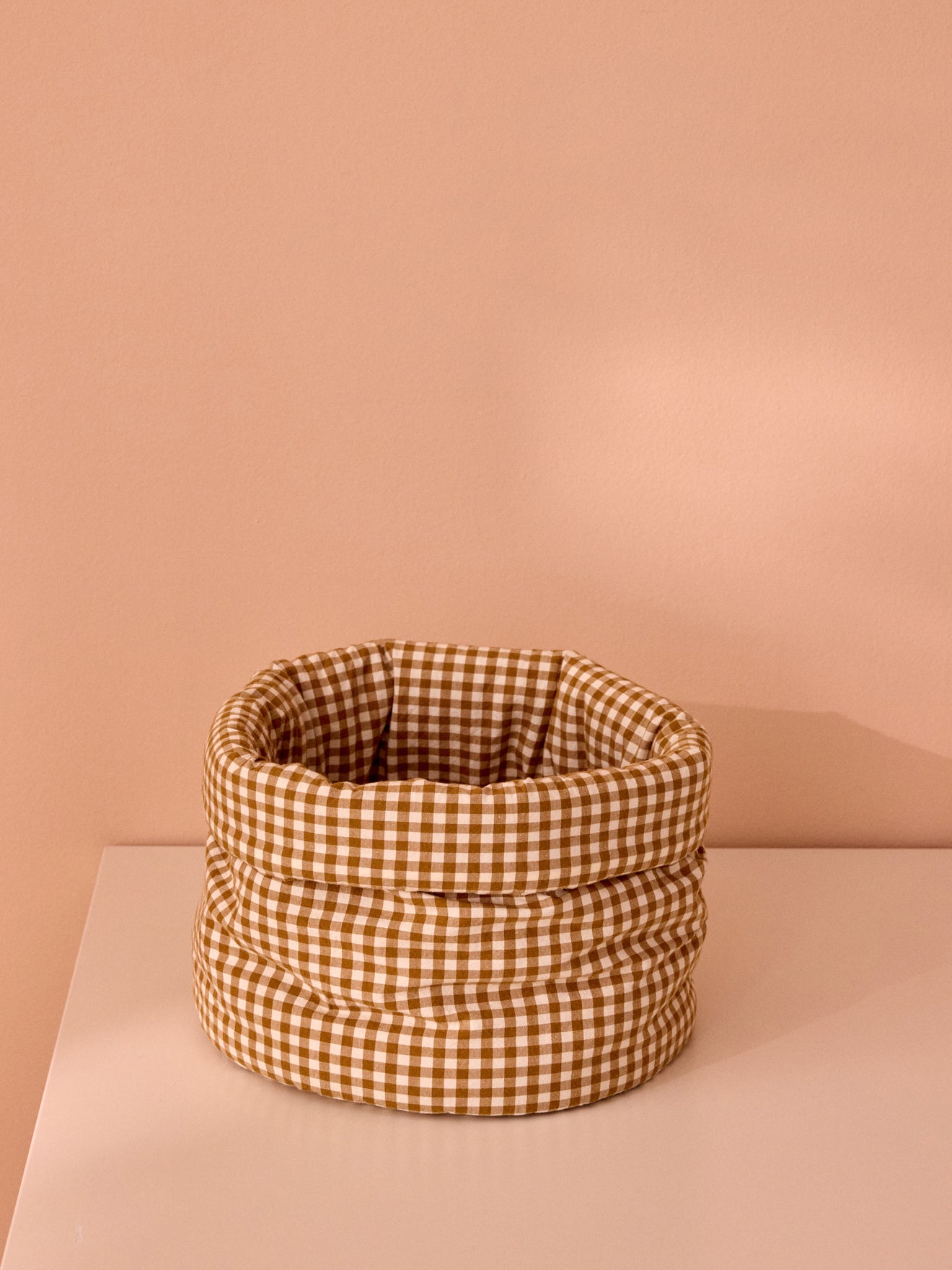 Gesteppter Aufbewahrungskorb mit Vichy-Karos