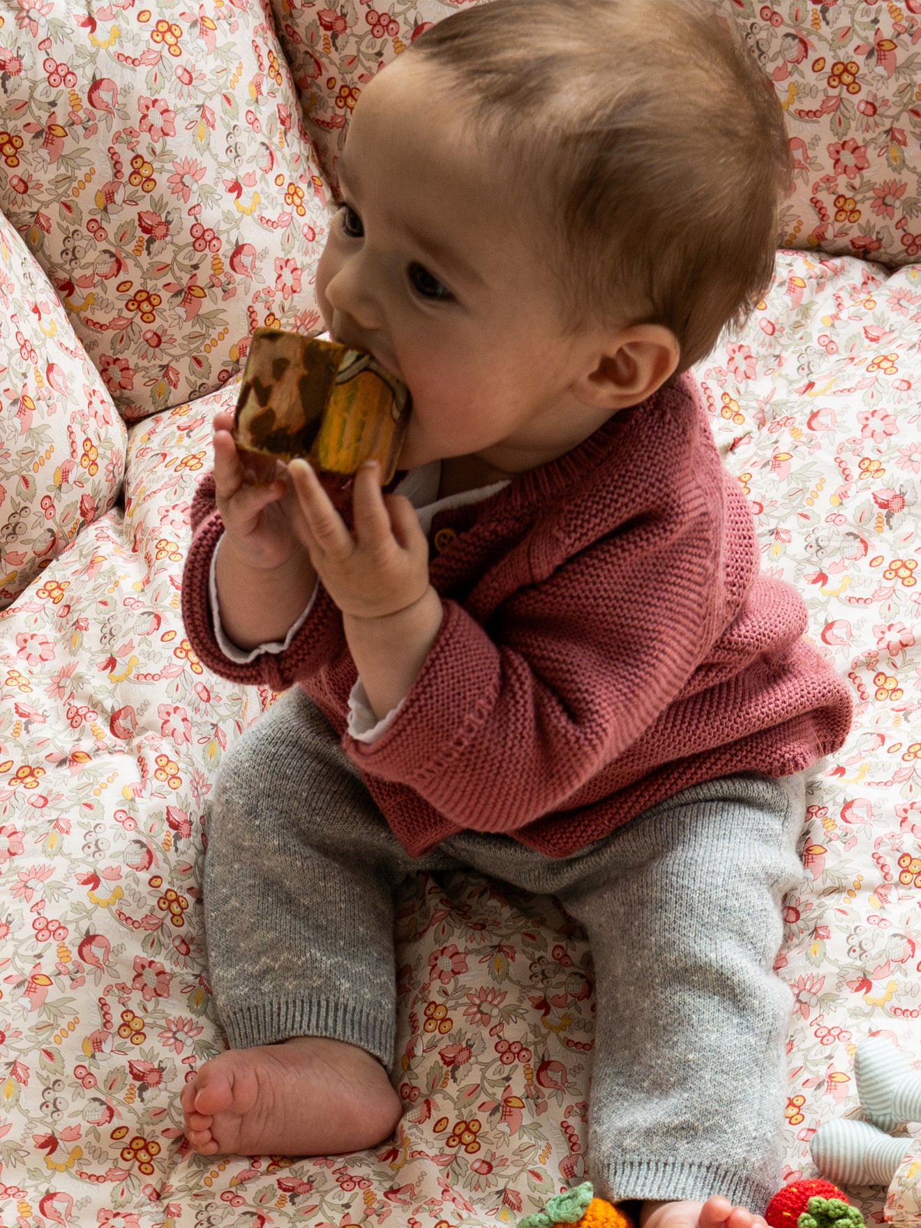 Mobile aus Wolle „Wolken und Tropfen“