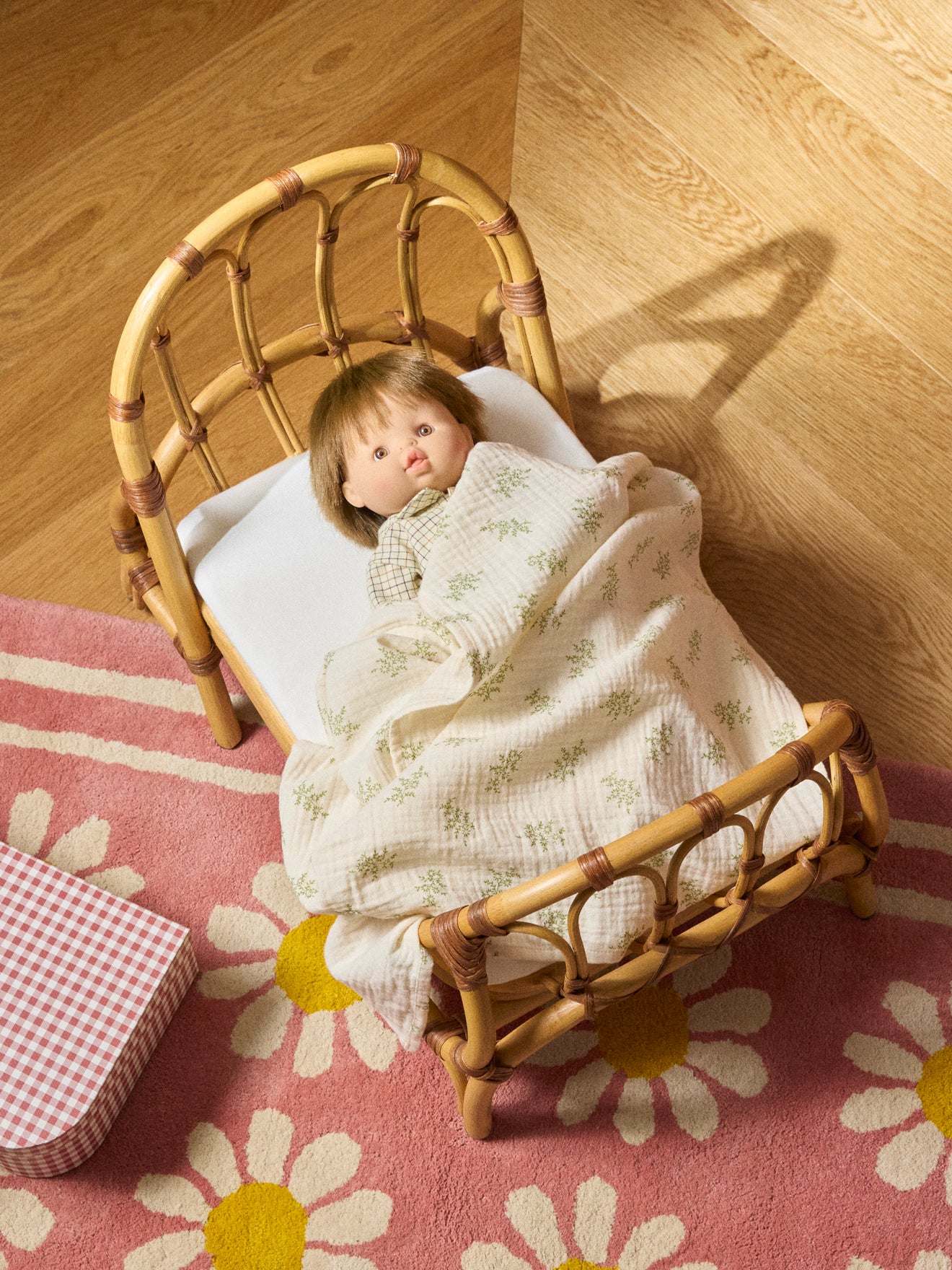 Puppenbett aus Rattan « Céleste »