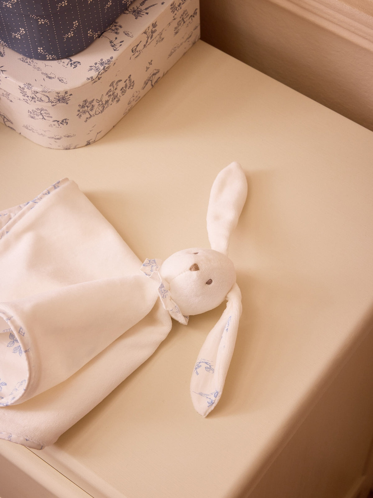 „Hase“-Kuscheltuch aus Baumwoll-Perkal