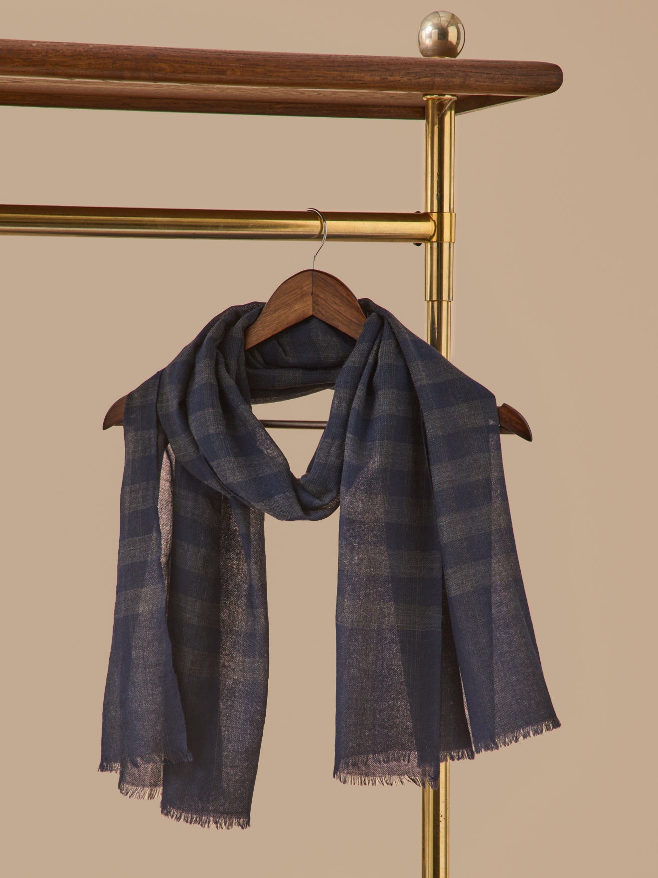 Karierter Schal für Erwachsene aus Twill
