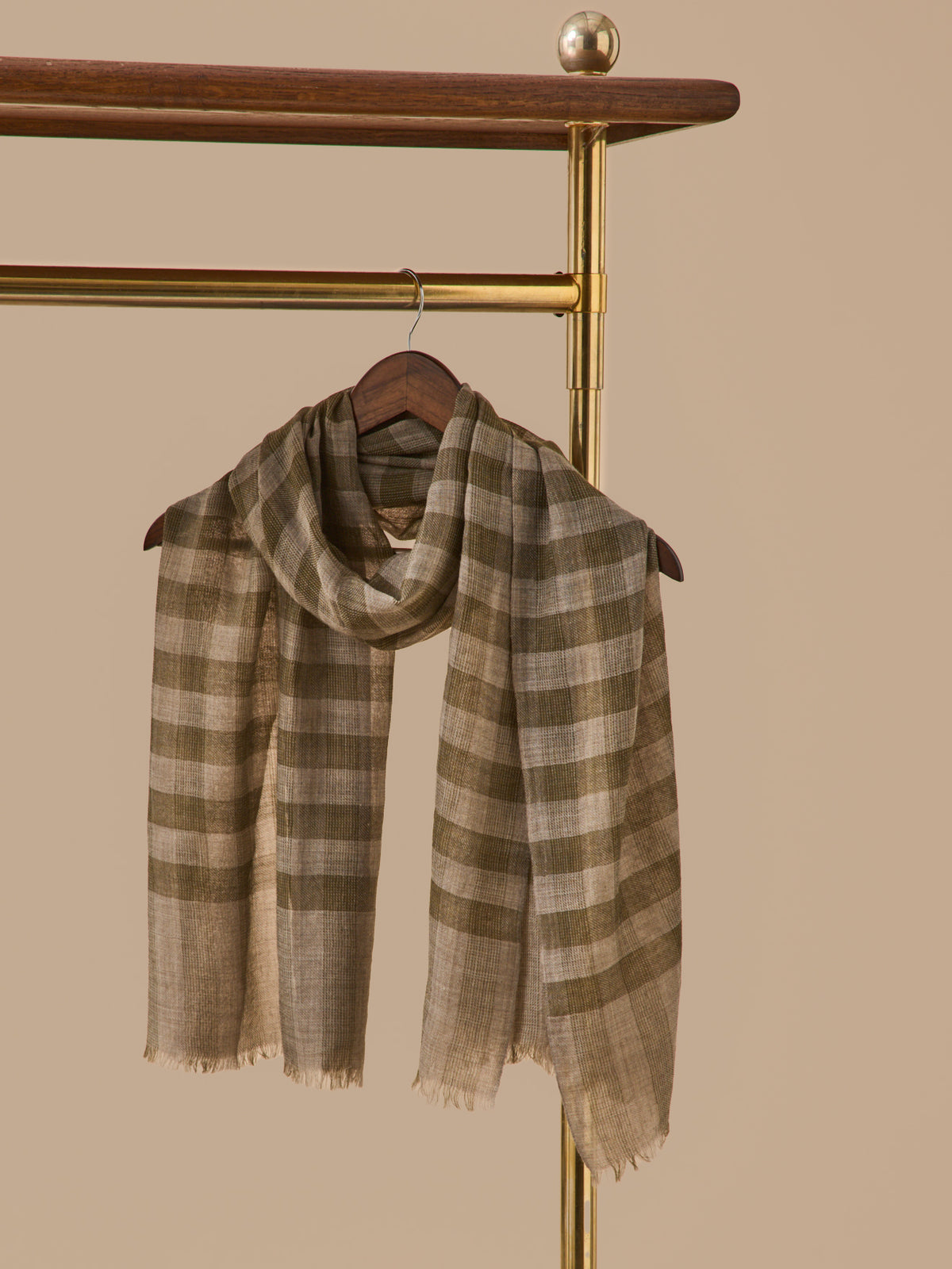 Karierter Schal für Erwachsene aus Twill