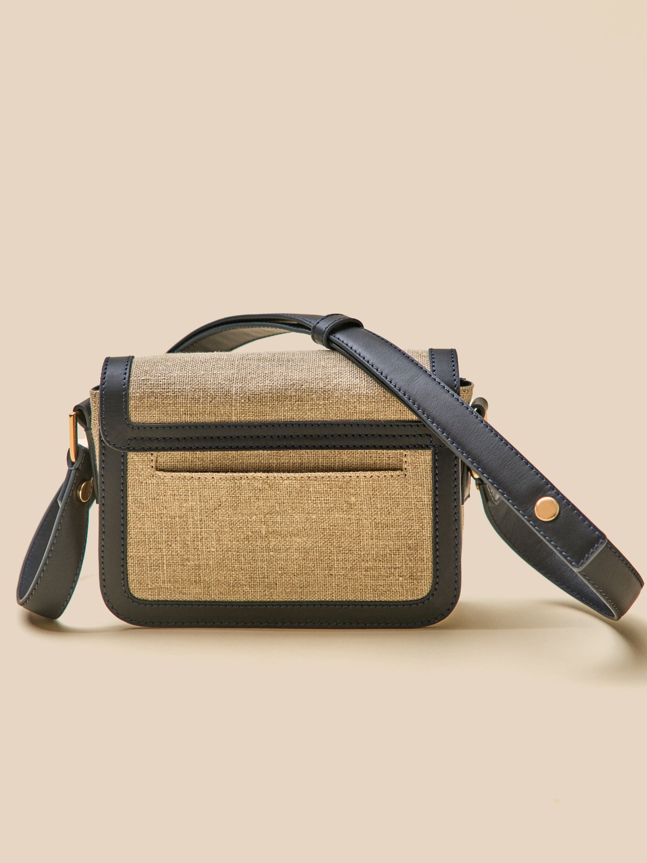 Damen-Umhängetasche, Material-Mix