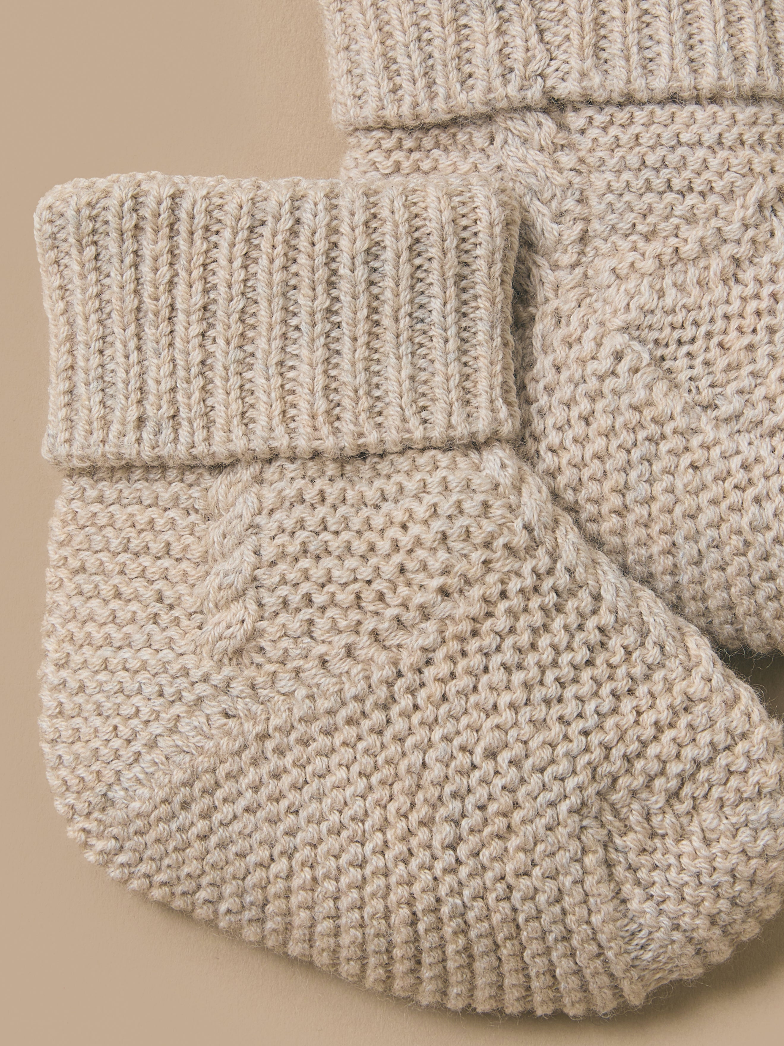 Baby-Booties in kraus rechts