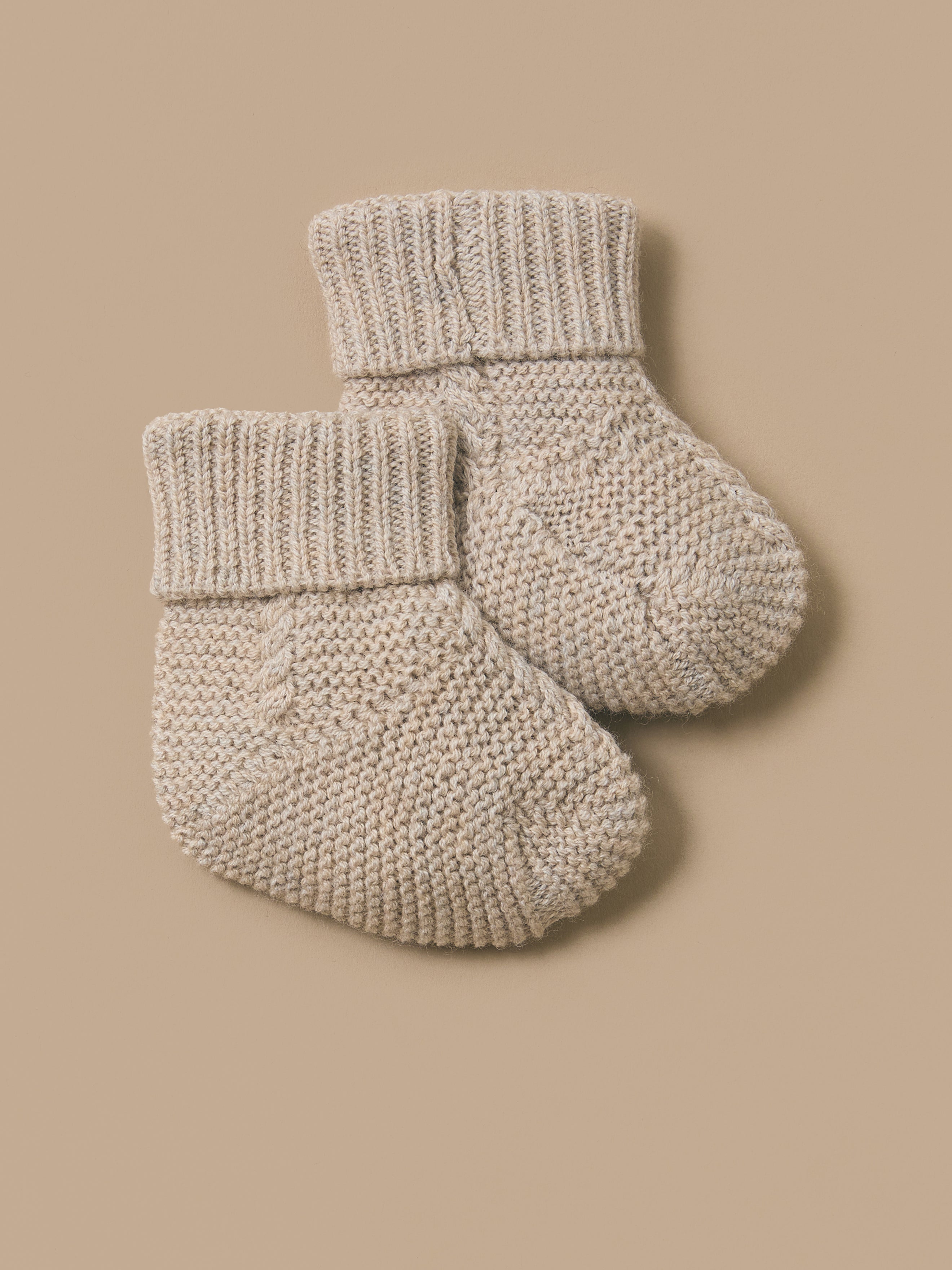 Baby-Booties in kraus rechts