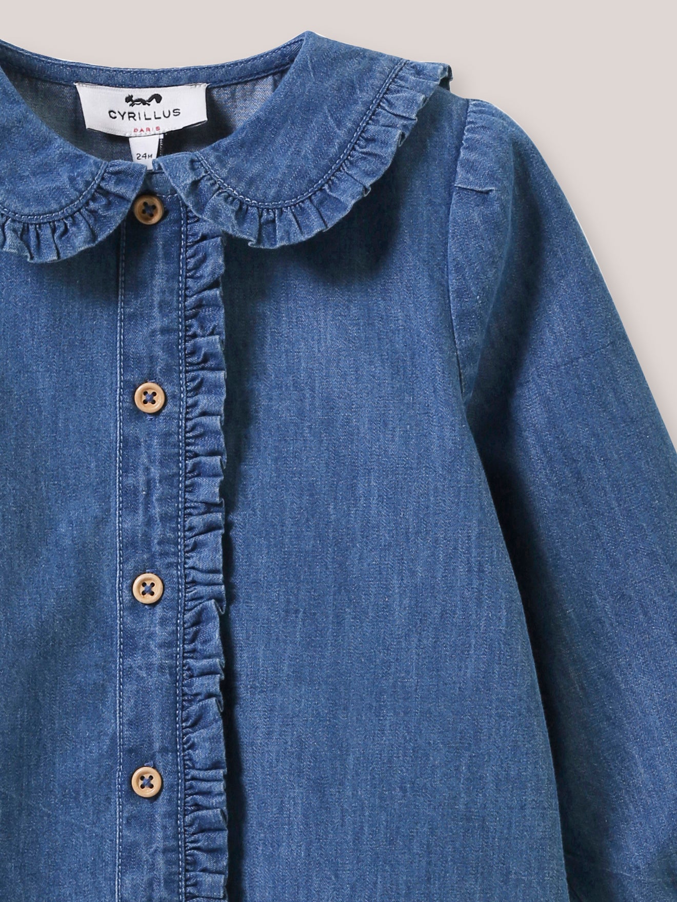 Babybluse aus leichtem Denim