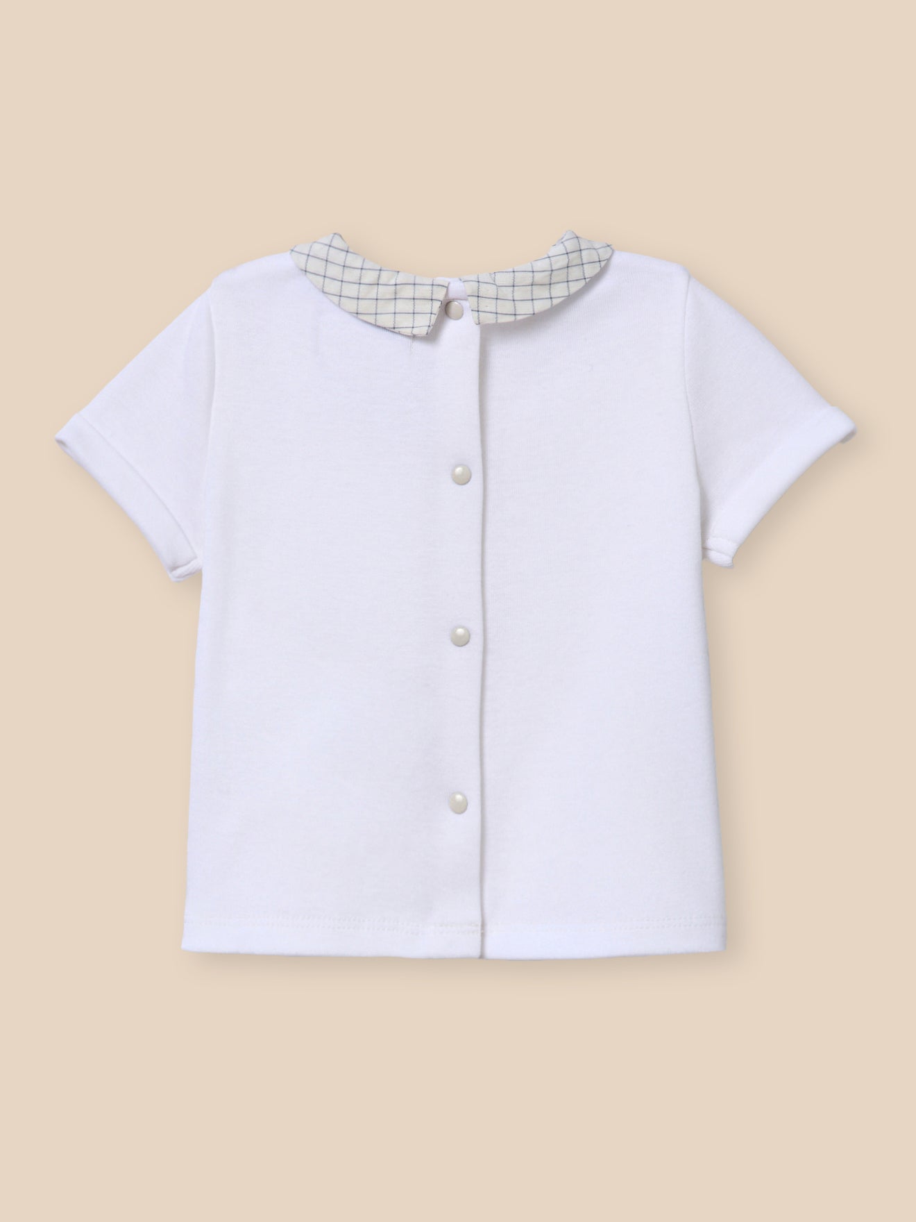 Baby T-Shirt mit Kragen aus Seersucker