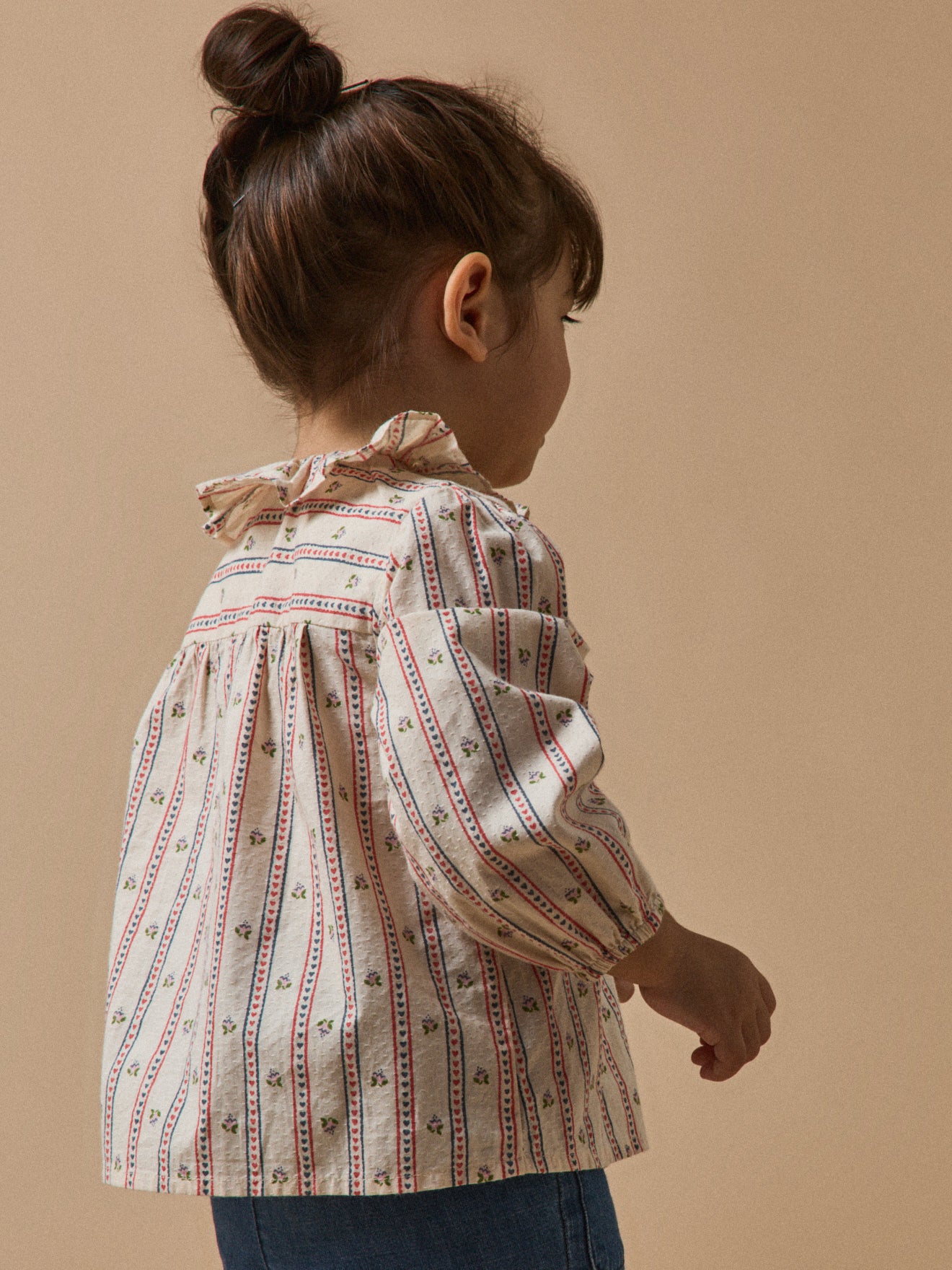 Baby-Bluse mit « Marine »-Print