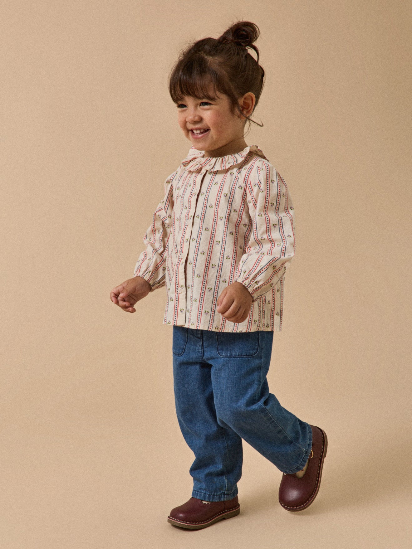 Baby-Bluse mit « Marine »-Print