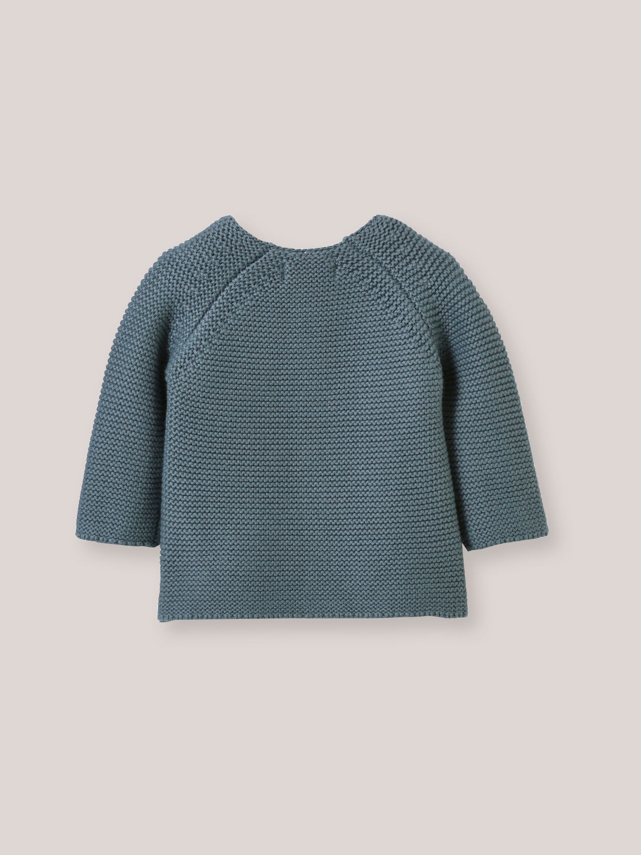 Baby-Strickjacke aus Wolle und Bio-Baumwolle