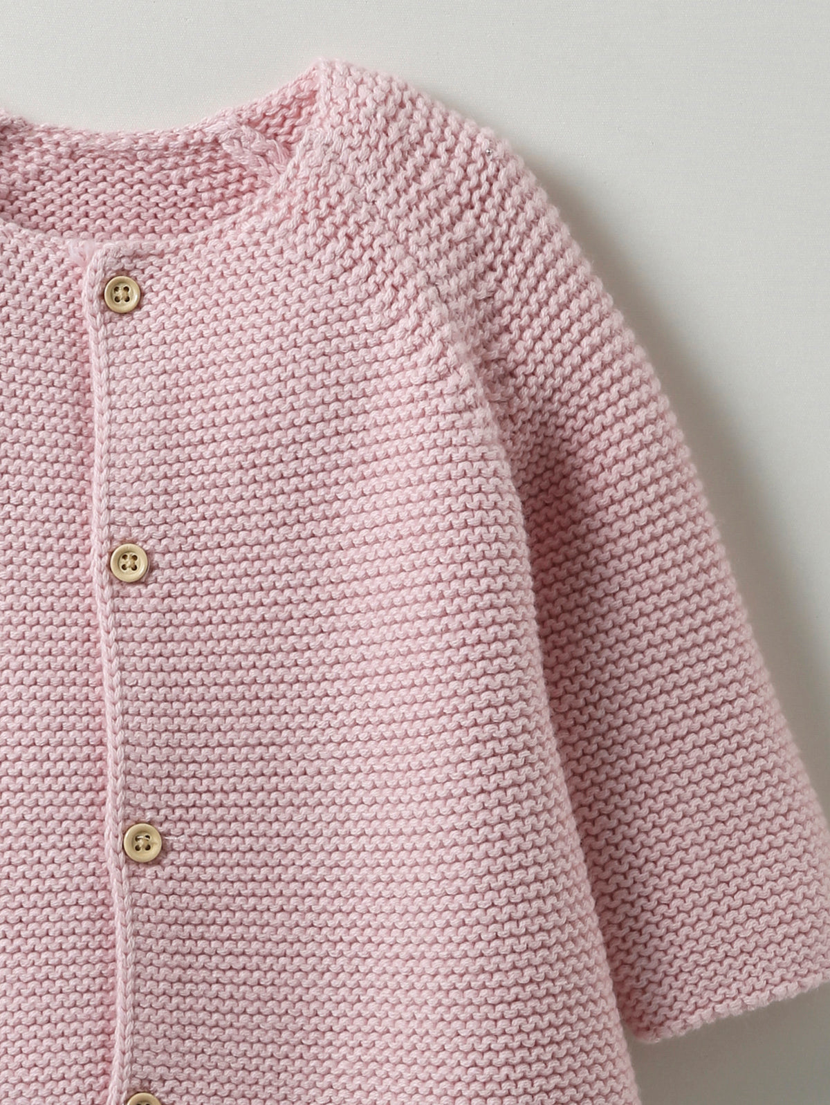 Baby-Strickjacke aus Wolle und Bio-Baumwolle