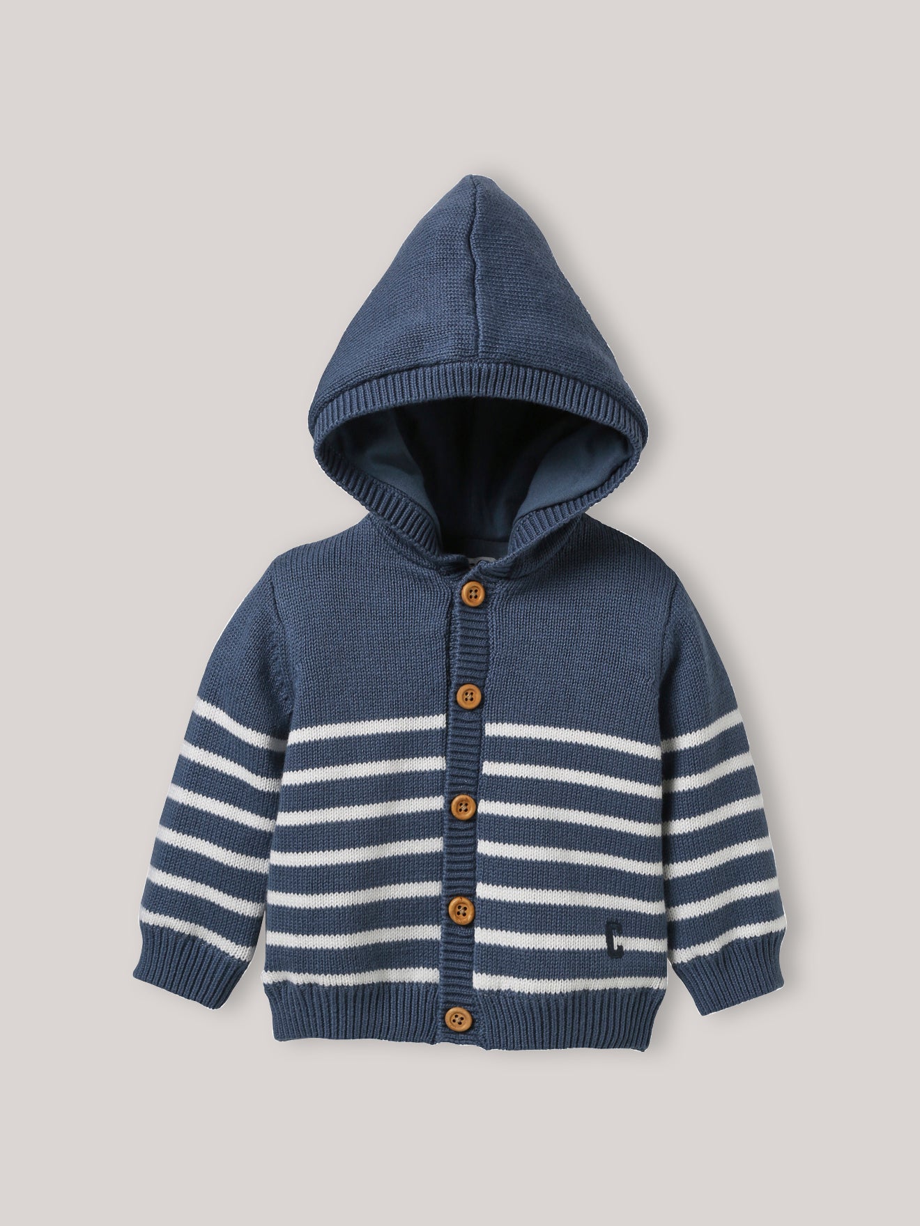 Baby-Cardigan mit Kapuze – Bio-Baumwolle