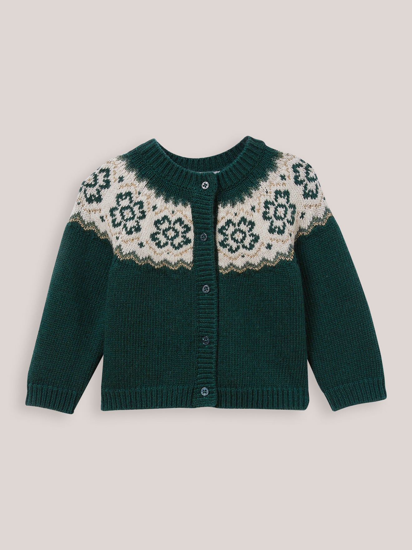 Baby-Strickjacke mit Jacquard-Muster