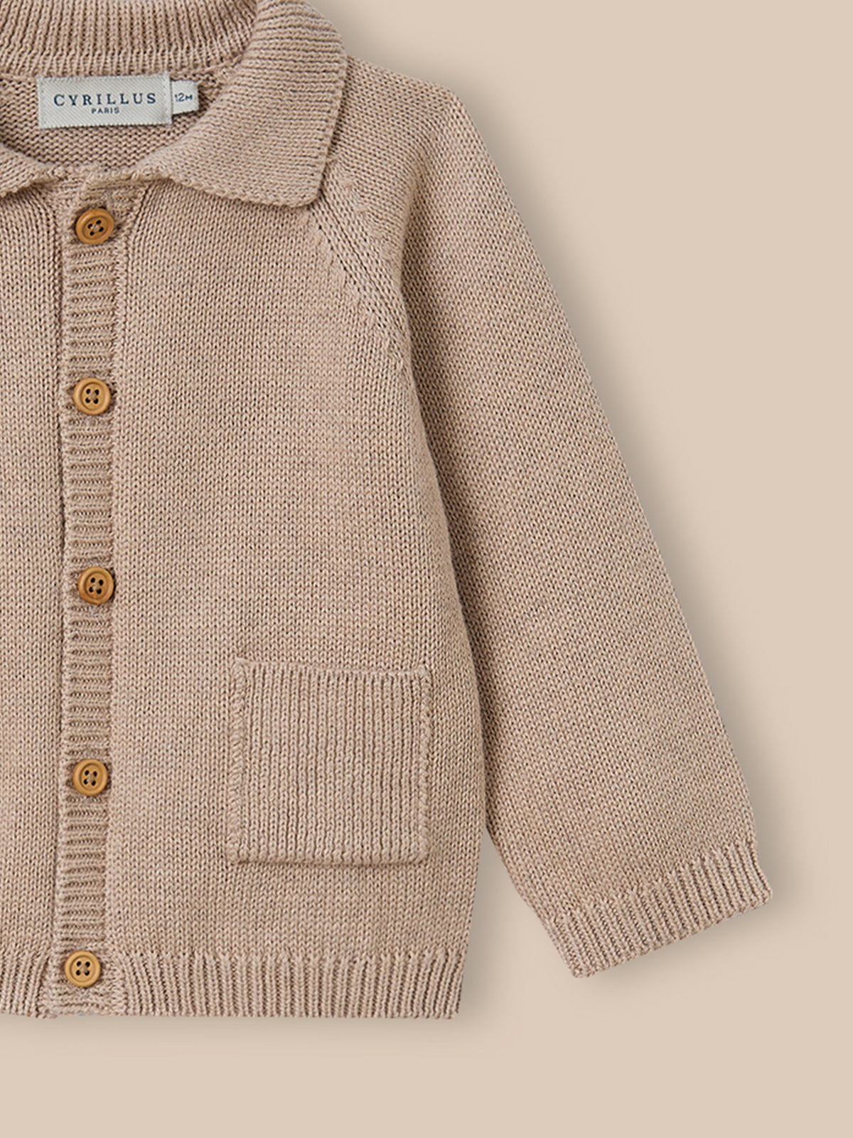 Baby-Cardigan mit Polo-Kragen