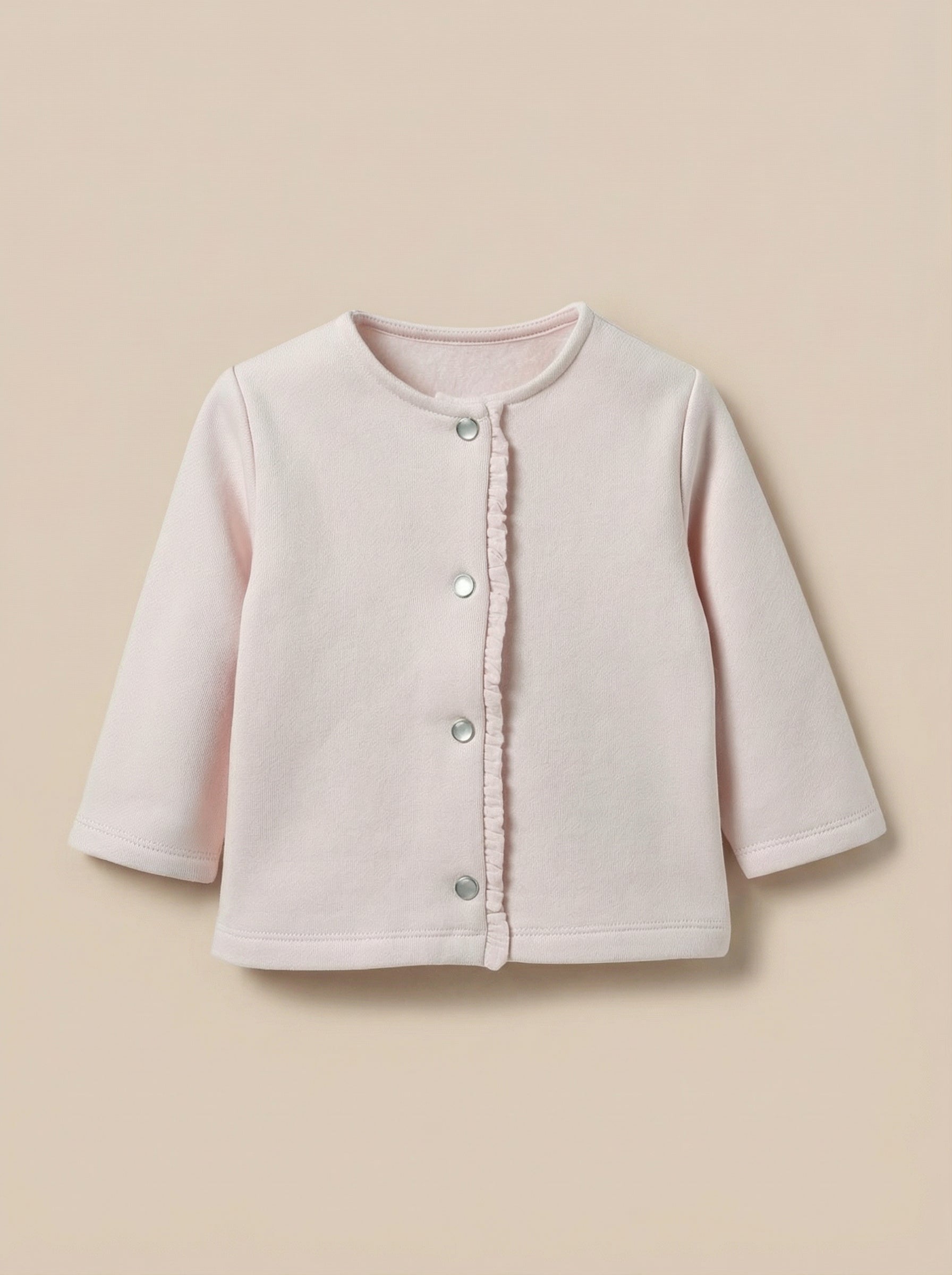 Strickjacke, Baby, aus Molton - Bio-Baumwolle