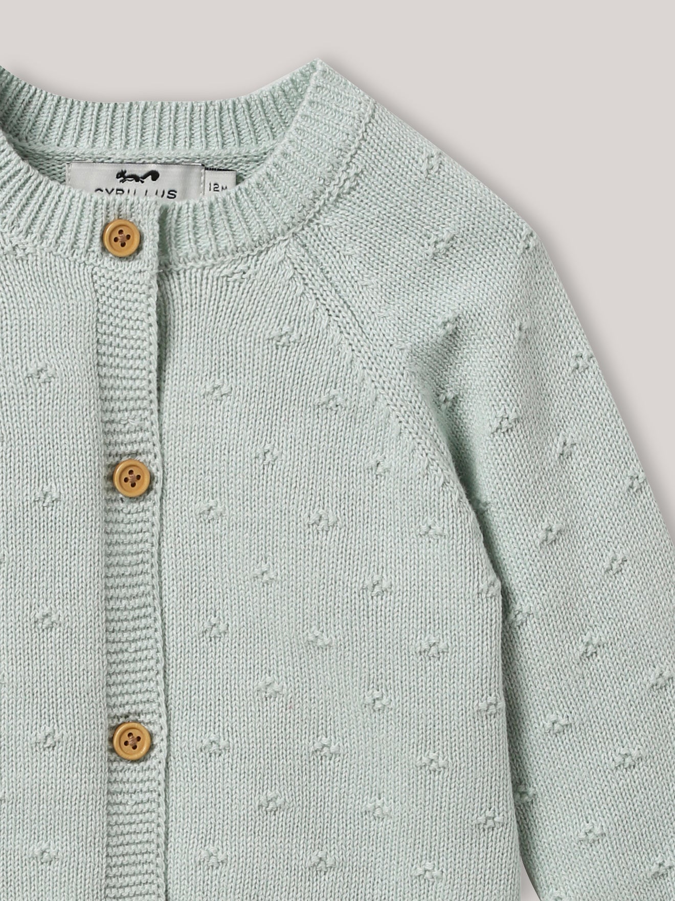 Baby-Cardigan mit Lochmuster – Bio-Baumwolle