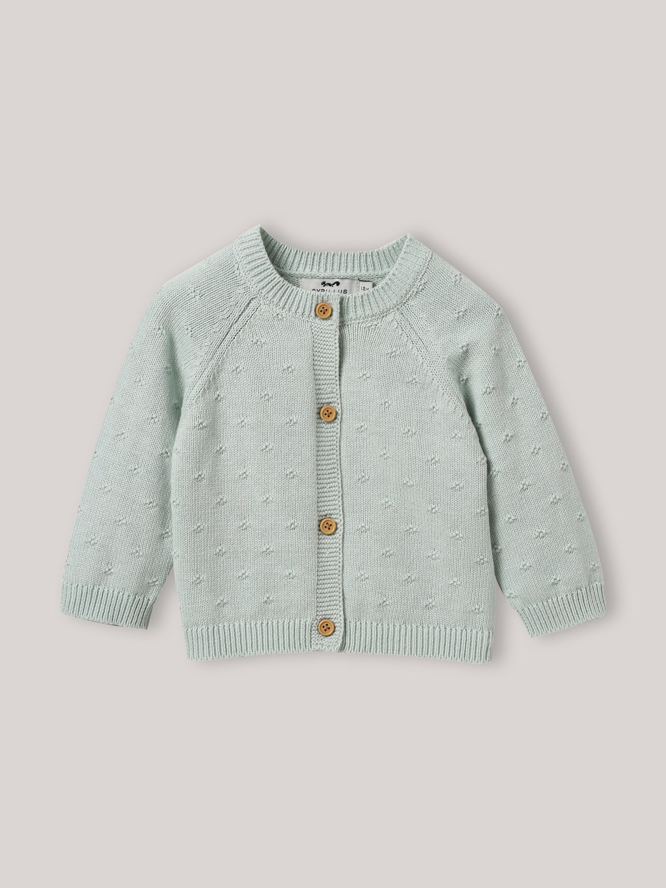 Baby-Cardigan mit Lochmuster – Bio-Baumwolle