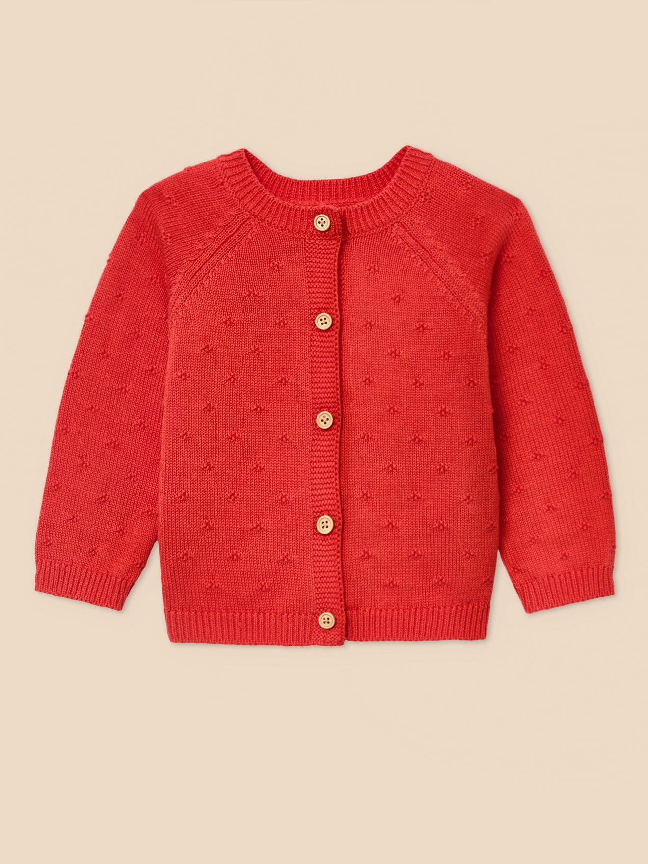 Baby-Cardigan mit Lochmuster – Bio-Baumwolle