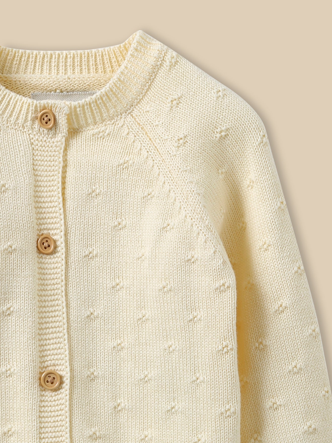 Baby-Cardigan mit Lochmuster – Bio-Baumwolle