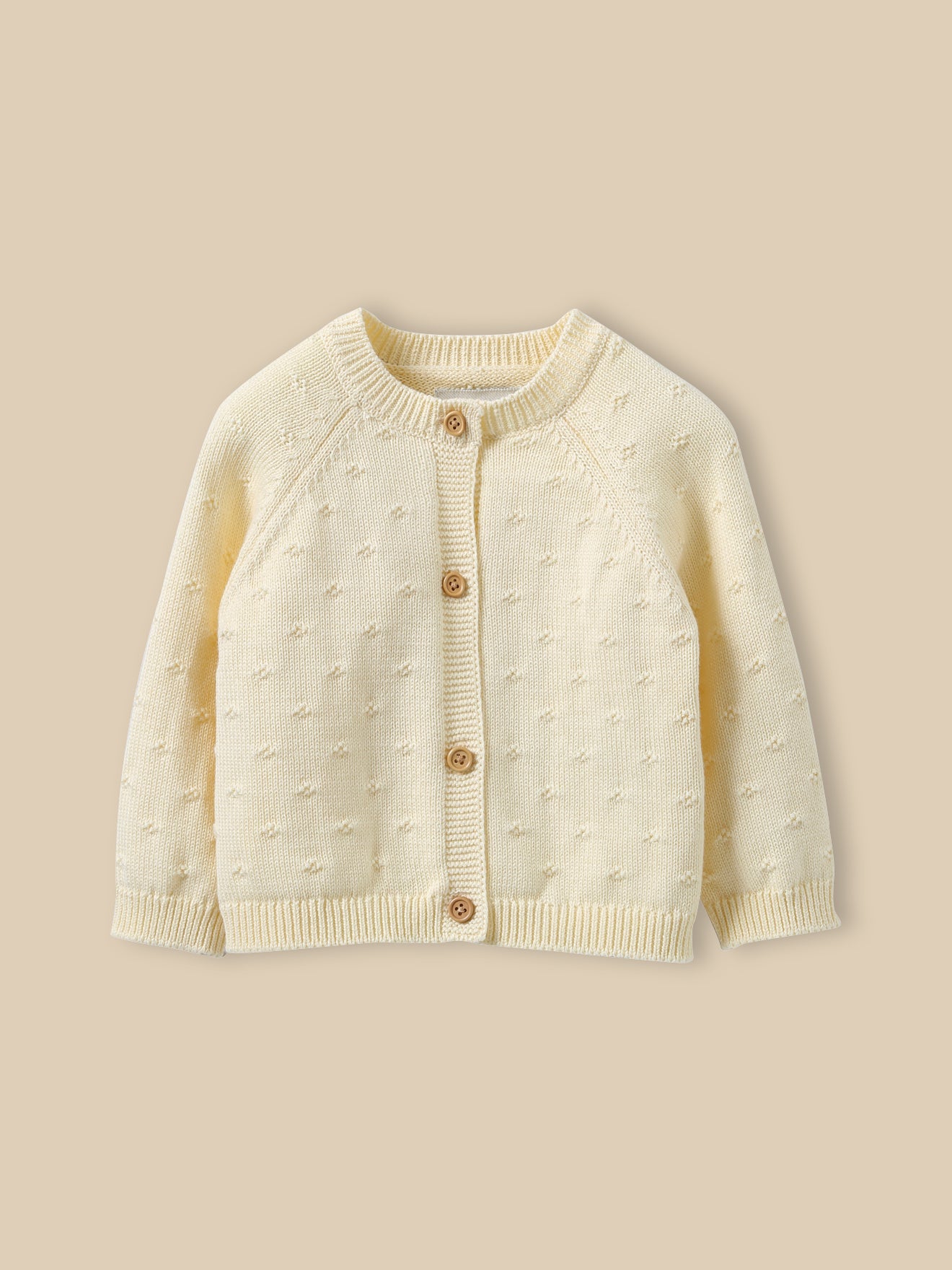 Baby-Cardigan mit Lochmuster – Bio-Baumwolle