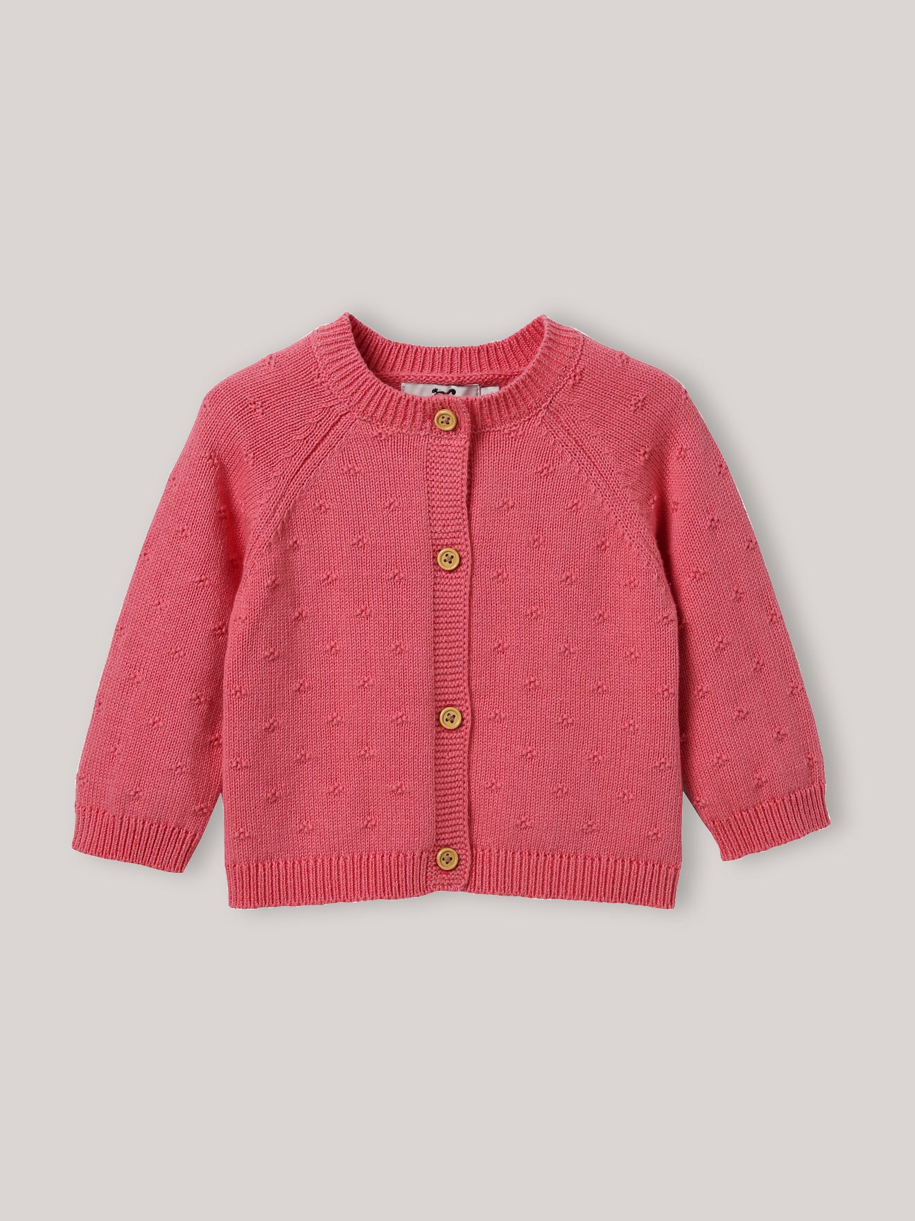 Baby-Cardigan mit Lochmuster – Bio-Baumwolle