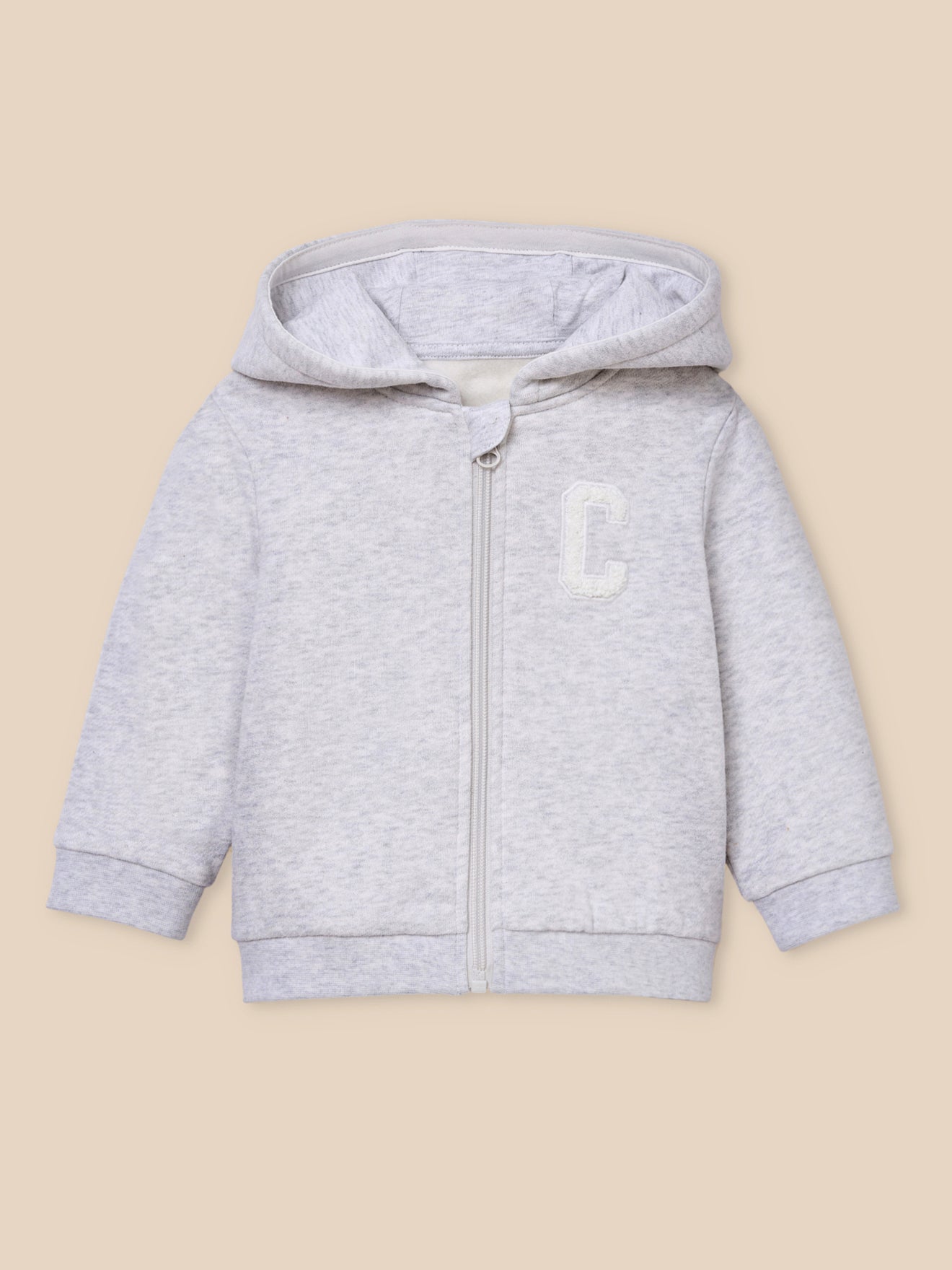 Baby Hoodie mit Reißverschluss - Biobaumwolle