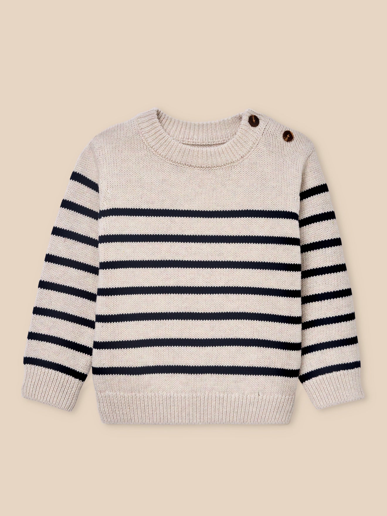 Gestreifter Pullover, Baby - Bio-Baumwolle