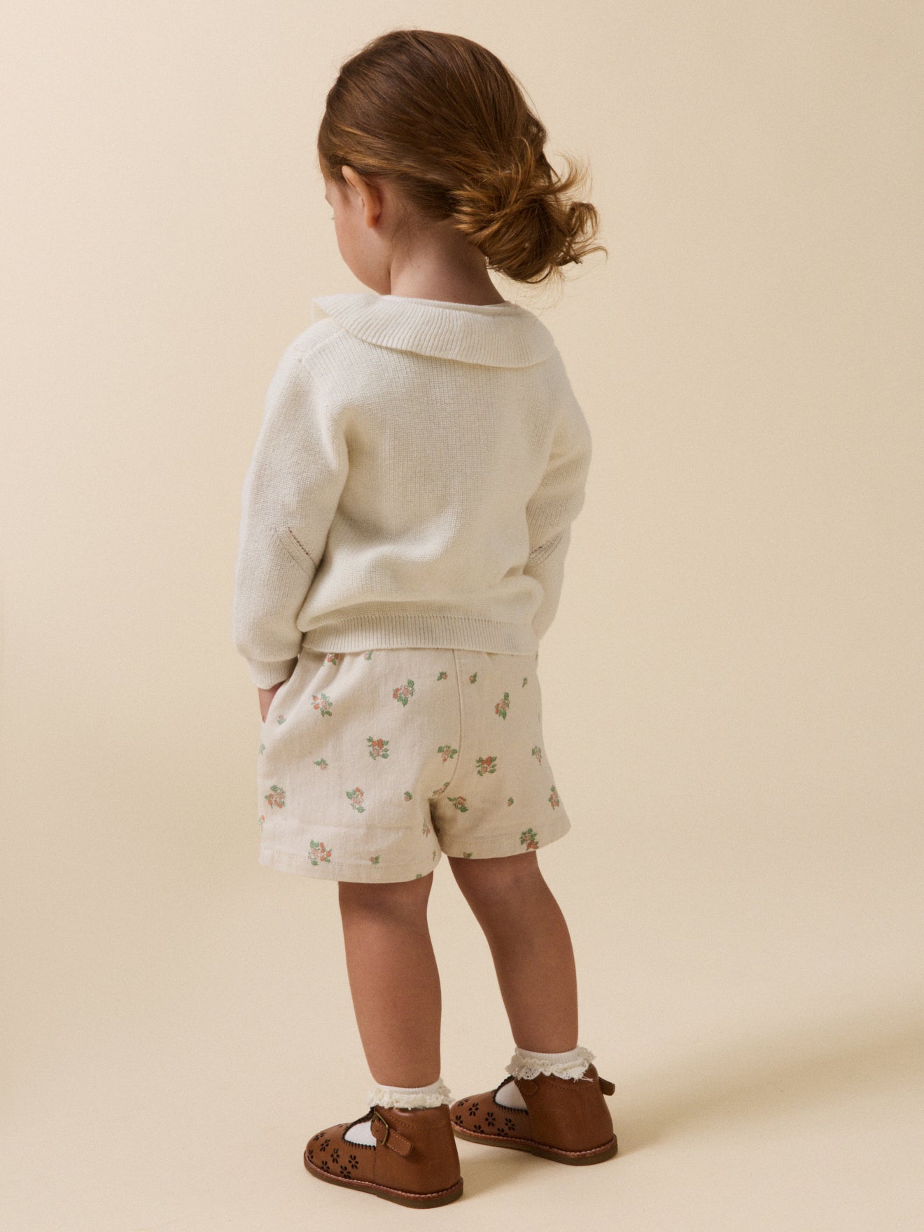 Strickjacke aus Bio-Baumwolle und Wolle, Baby